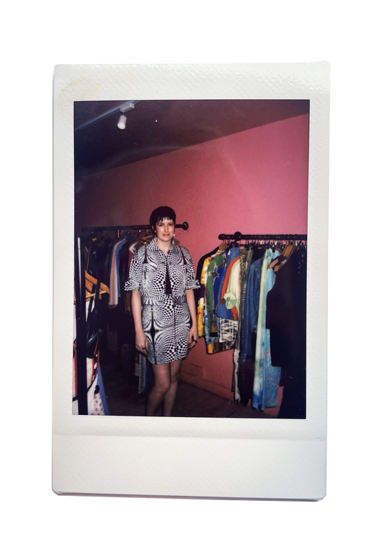 1980's optical art print co-ord