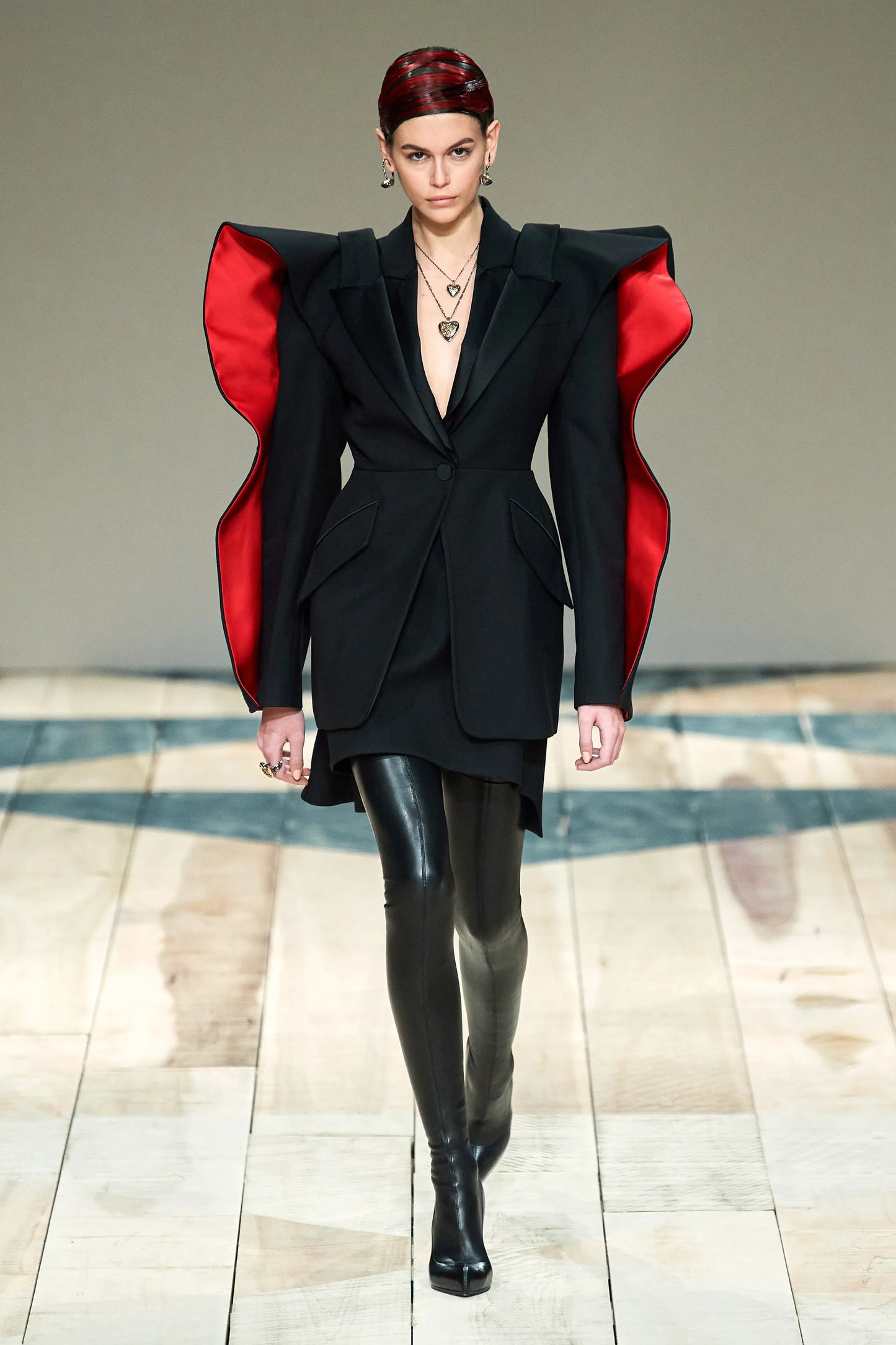 Alexander McQueen F/W 2020 Black Sculptural Sleeves Blazer