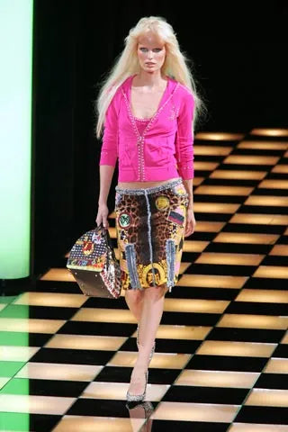Vintage Versace S/S 2005 Couture Embellished Denim Dress
