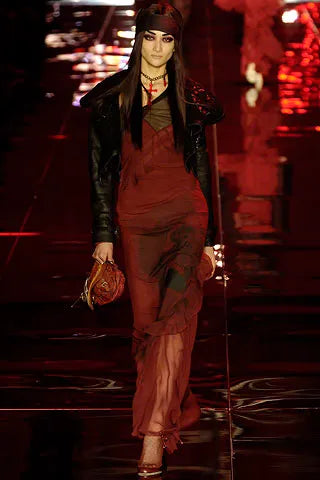 F/W 2006 Runway Velvet Print Gown