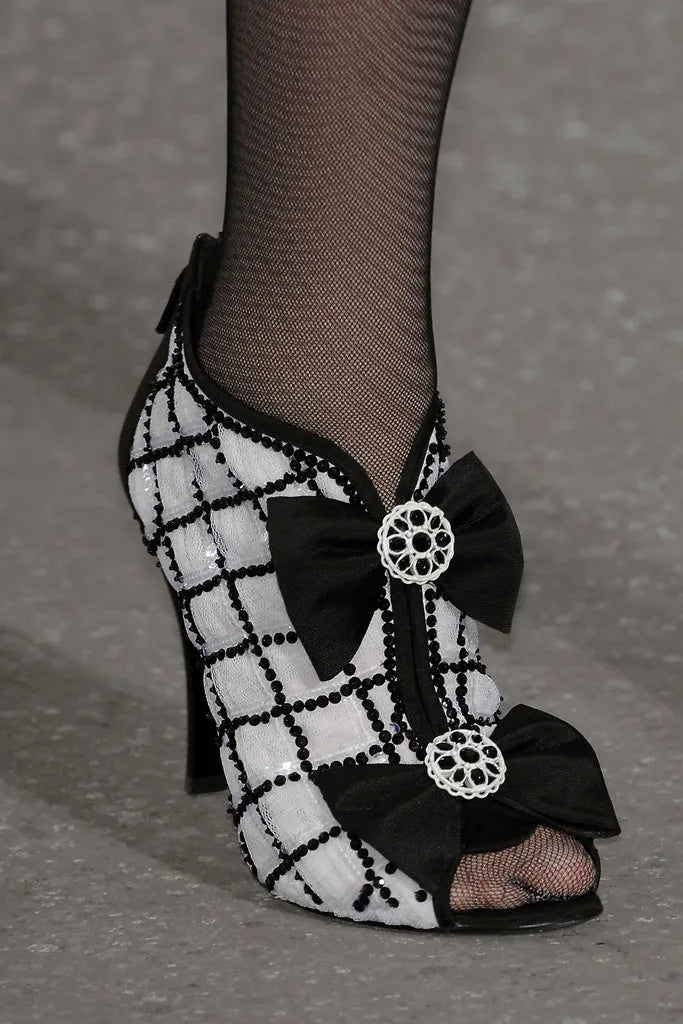 Vintage Chanel "CC" S/S 2009 Bowtie Booties