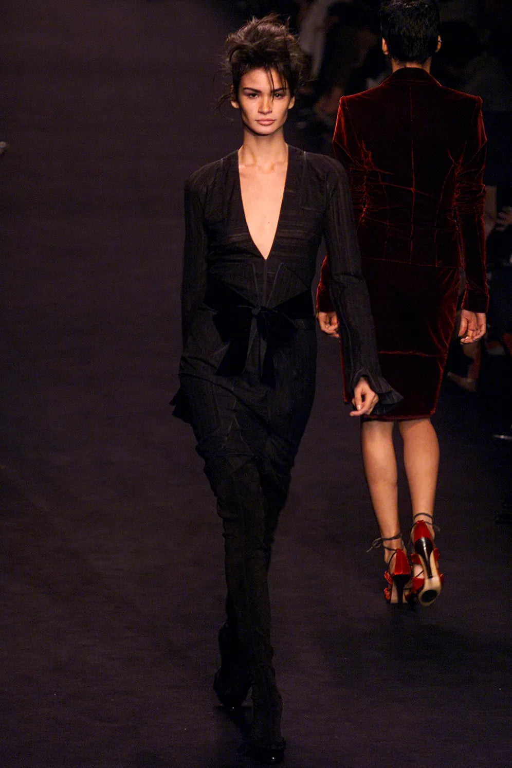 F/W 2002 Runway Silk Black Blouse