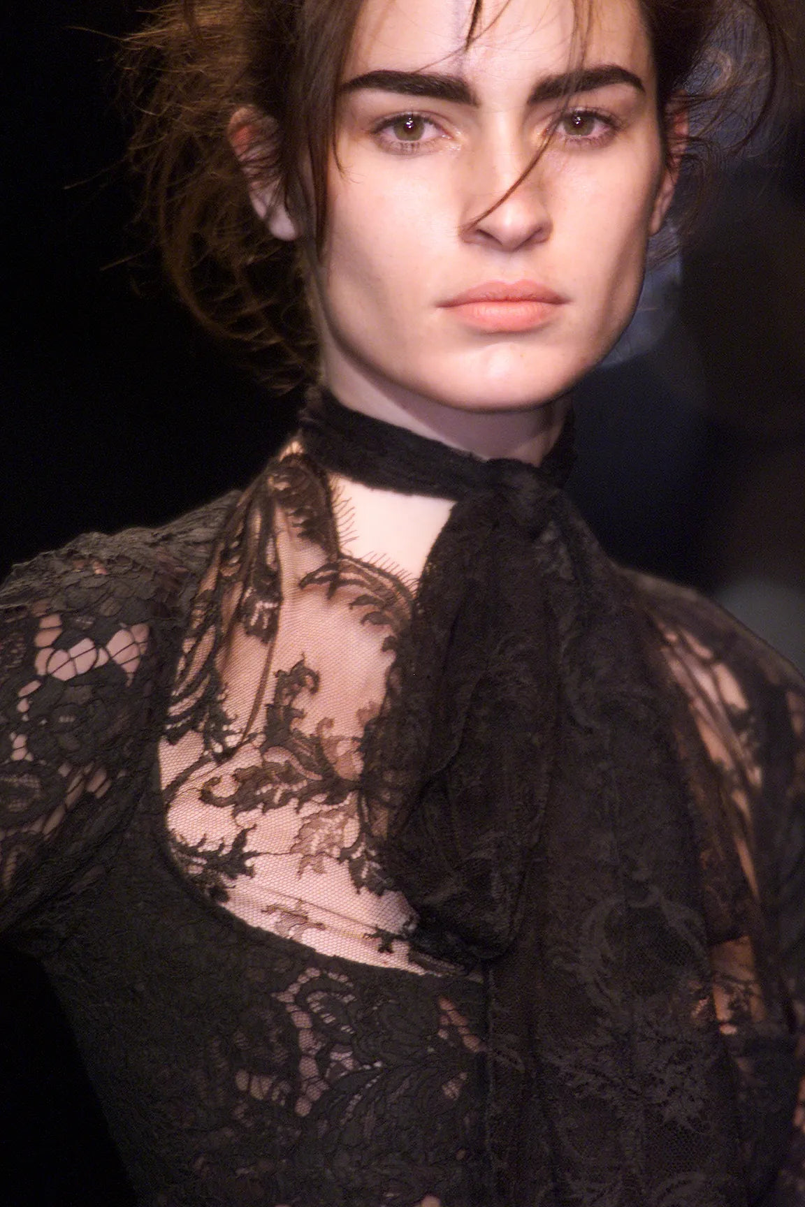 Vintage F/W 2002 Rare Runway Black Lace Dress