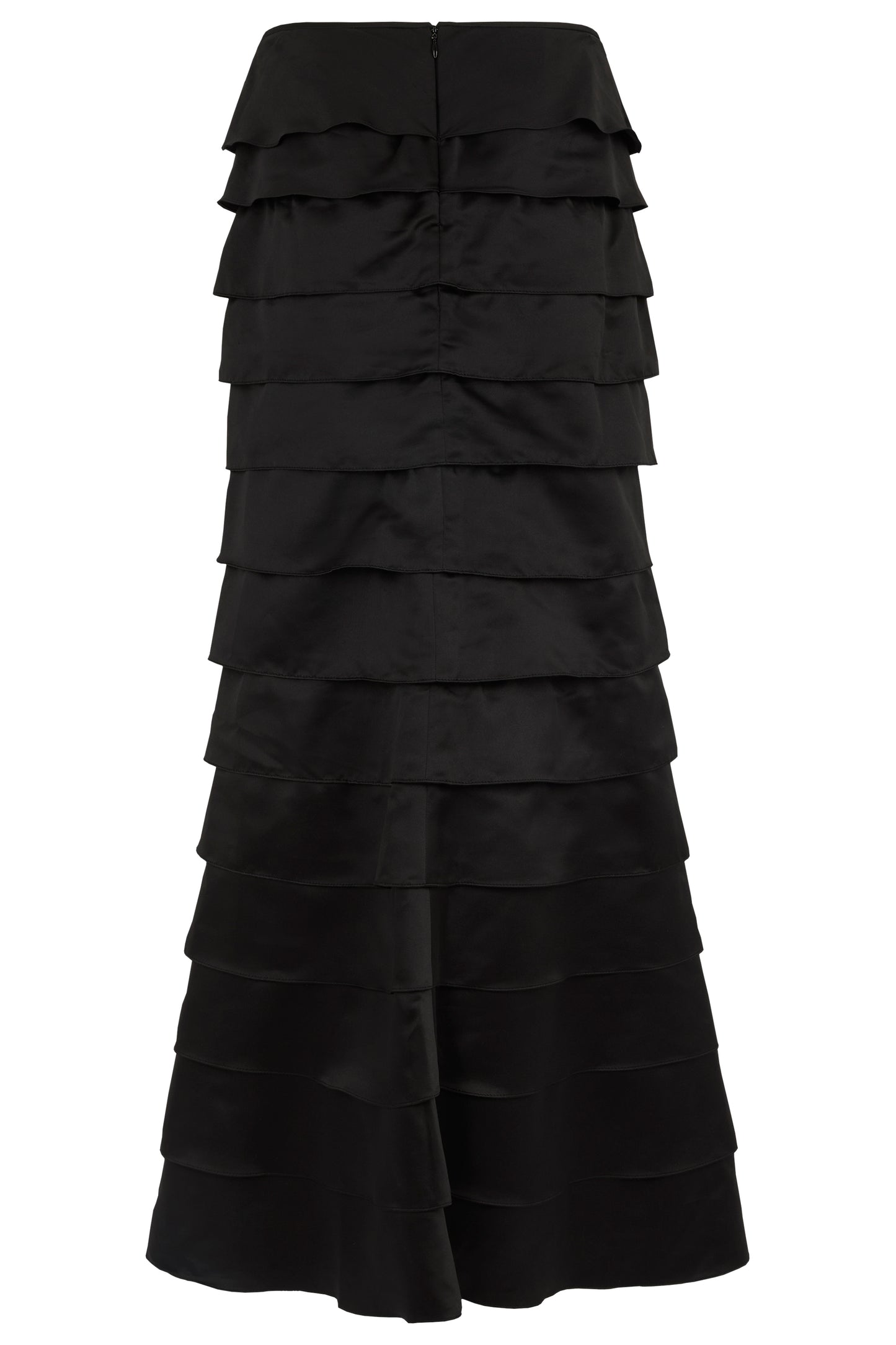 Vintage 1990's Luisa Spagnoli Black Maxi Ruffled Skirt
