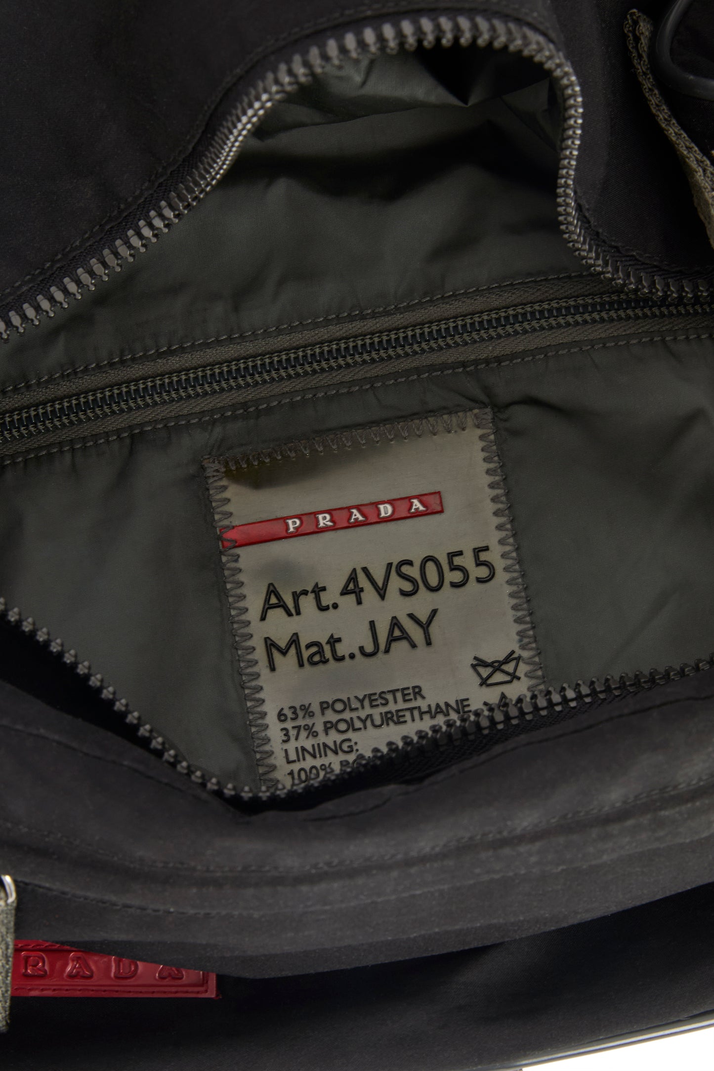 Vintage 2000's Prada Black Nylon Curved Shoulder Bag