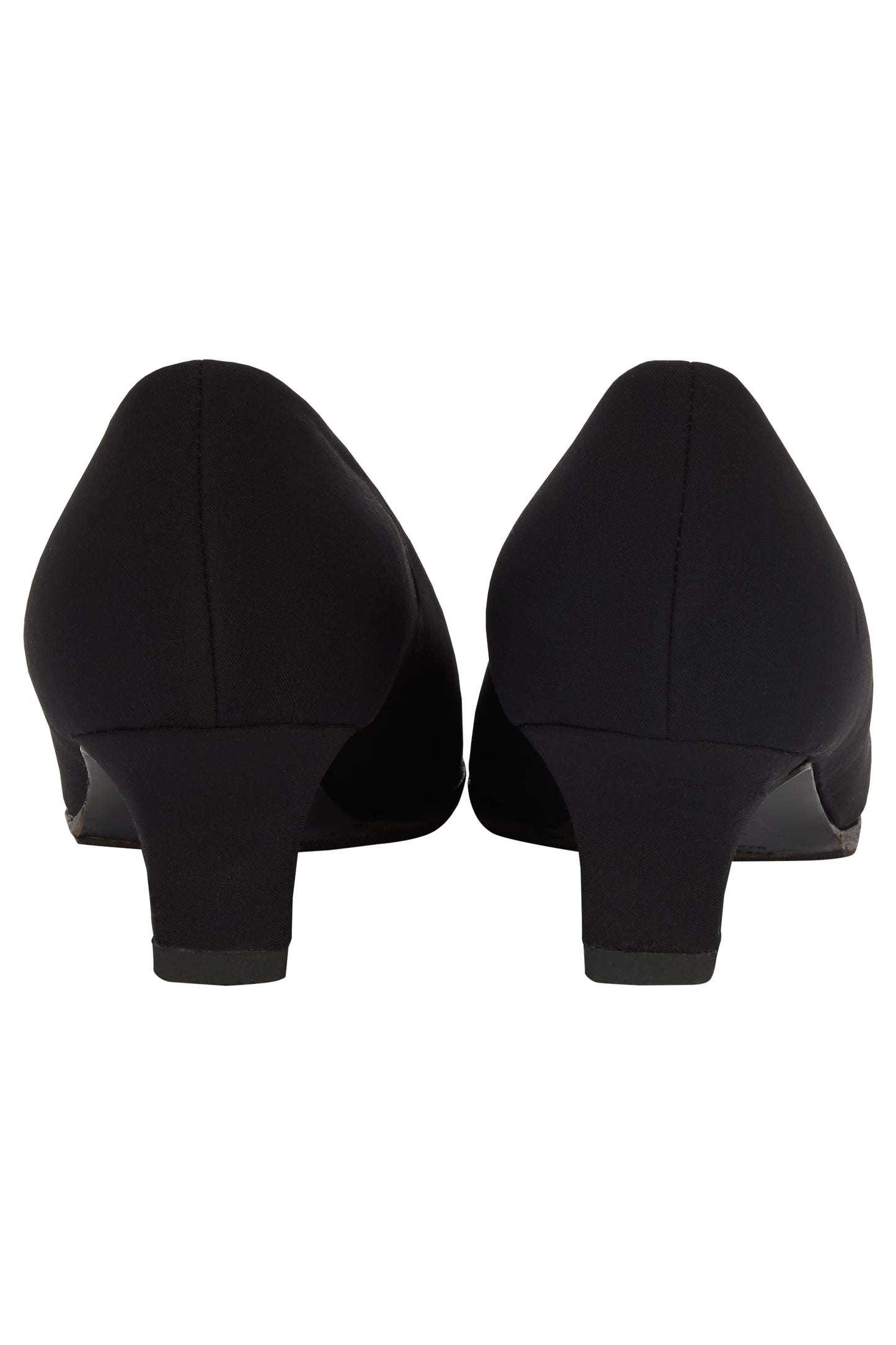 Vintage 1990's Prada Black Square Kitten Heels