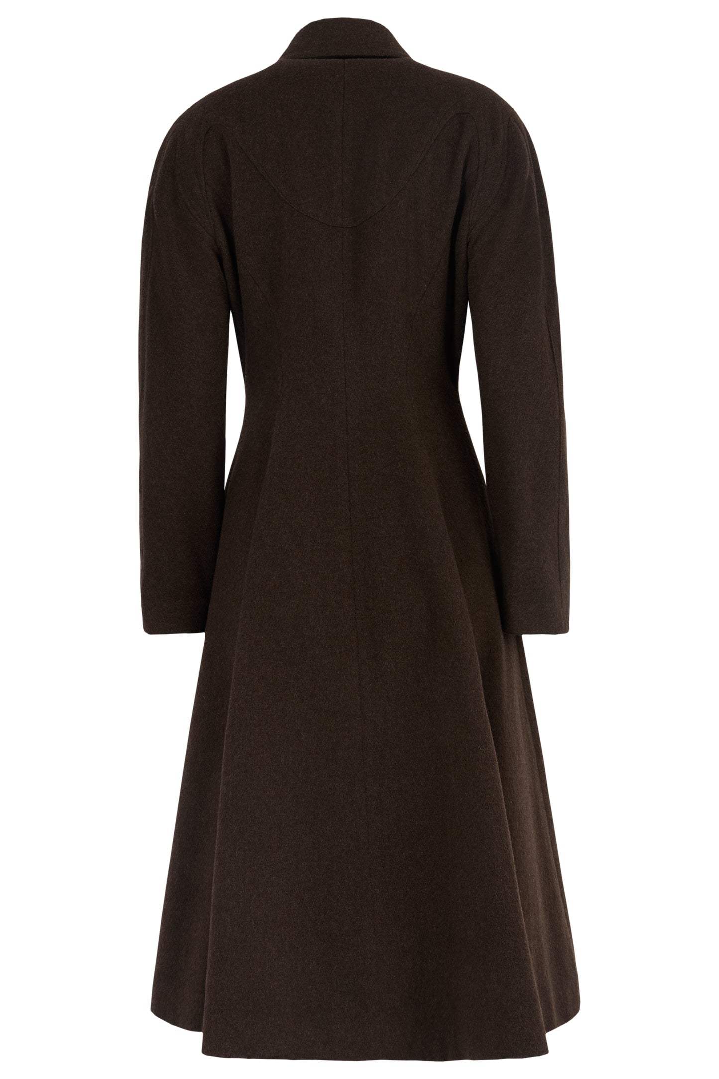 Vintage 1990's Thierry Mugler Brown Wool Coat