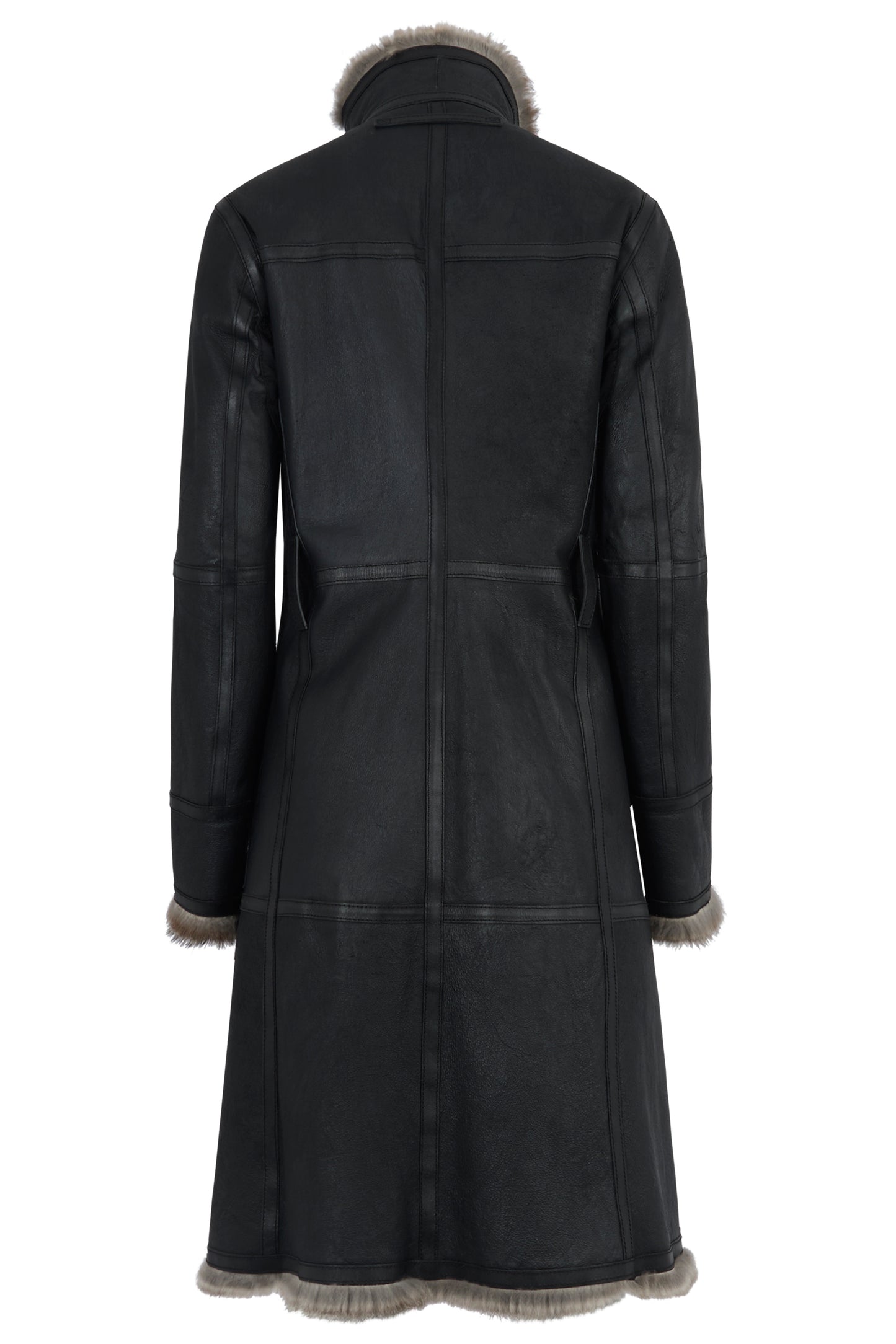 Vintage 1990's Prada Leather & Fur Reversible Coat