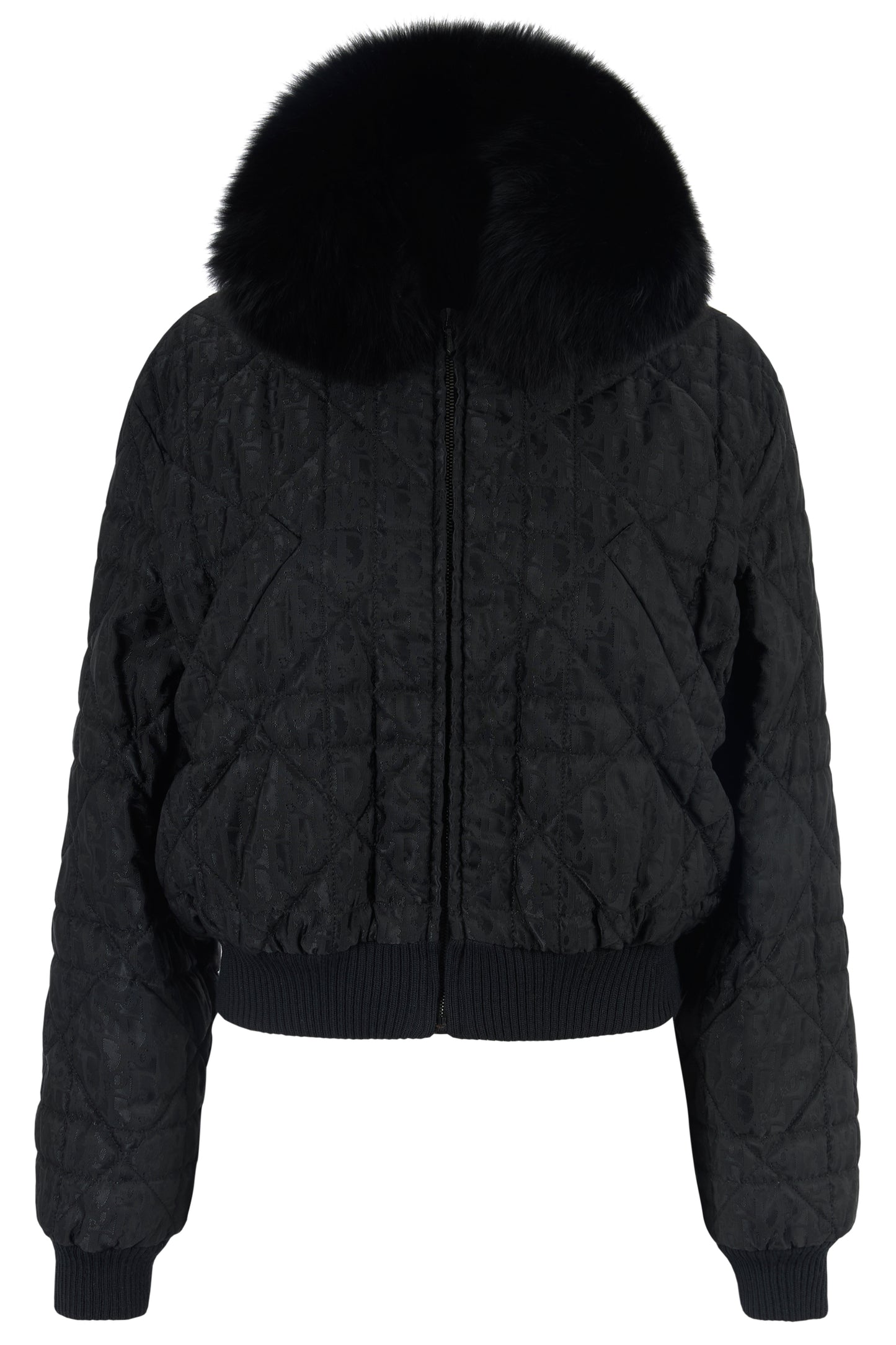Vintage Christian Dior F/W 1998 Christian Dior Black Cannage quilt Bomber