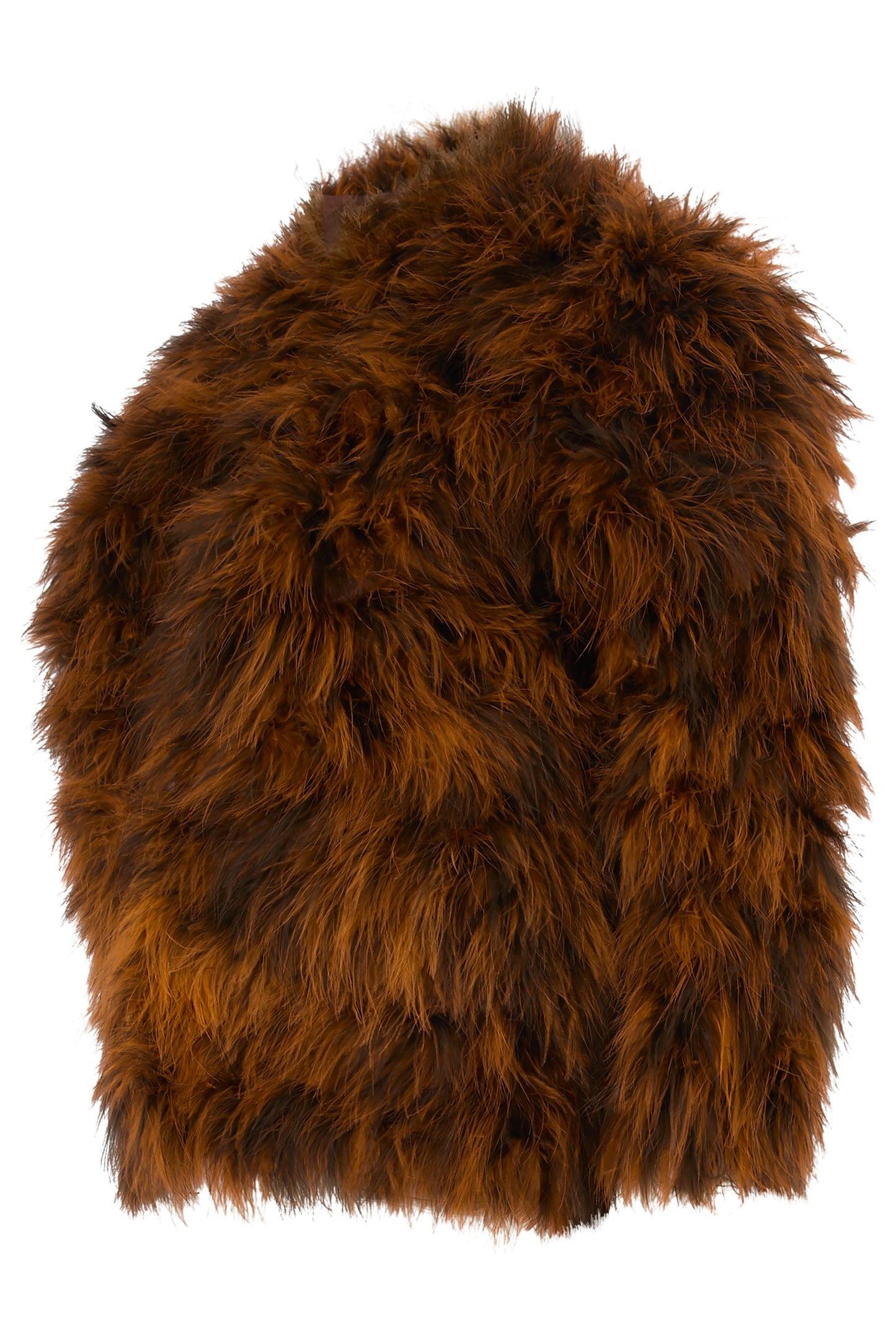 Vintage F/W 1981 Yves Saint Laurent Orange Burnt Marabou Feather Jacket