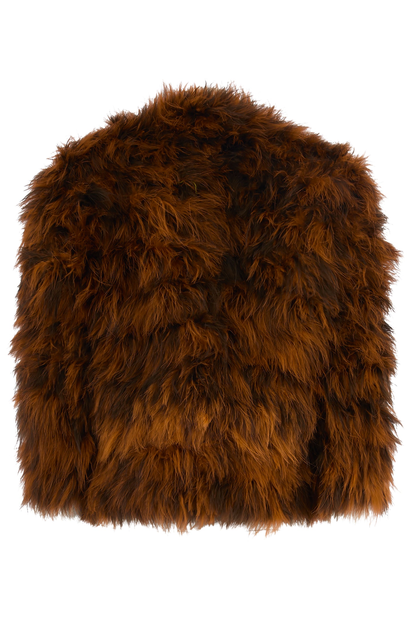 Vintage F/W 1981 Yves Saint Laurent Orange Burnt Marabou Feather Jacket