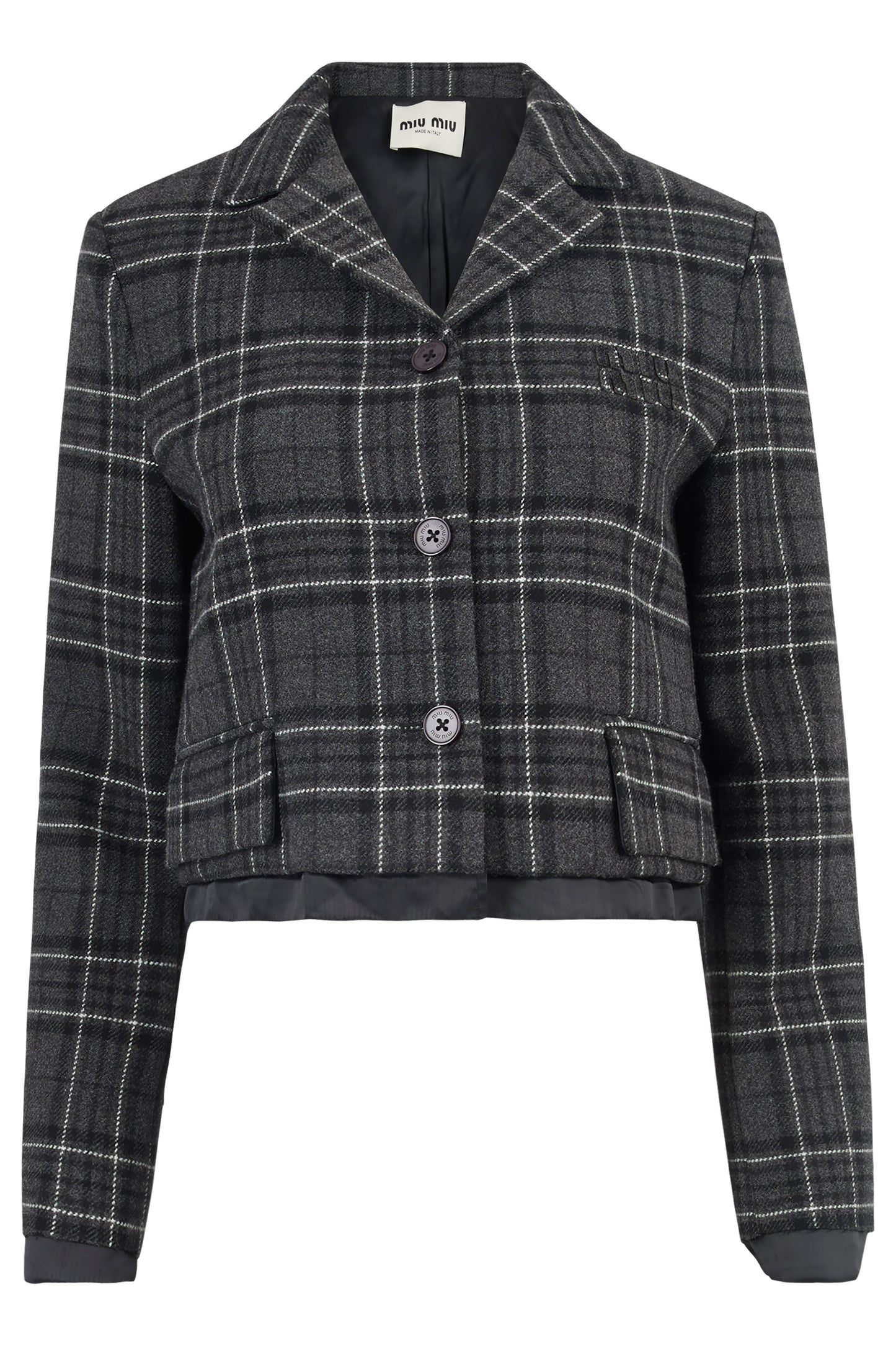 Miu Miu 2000's Grey Wool Cropped Jacket