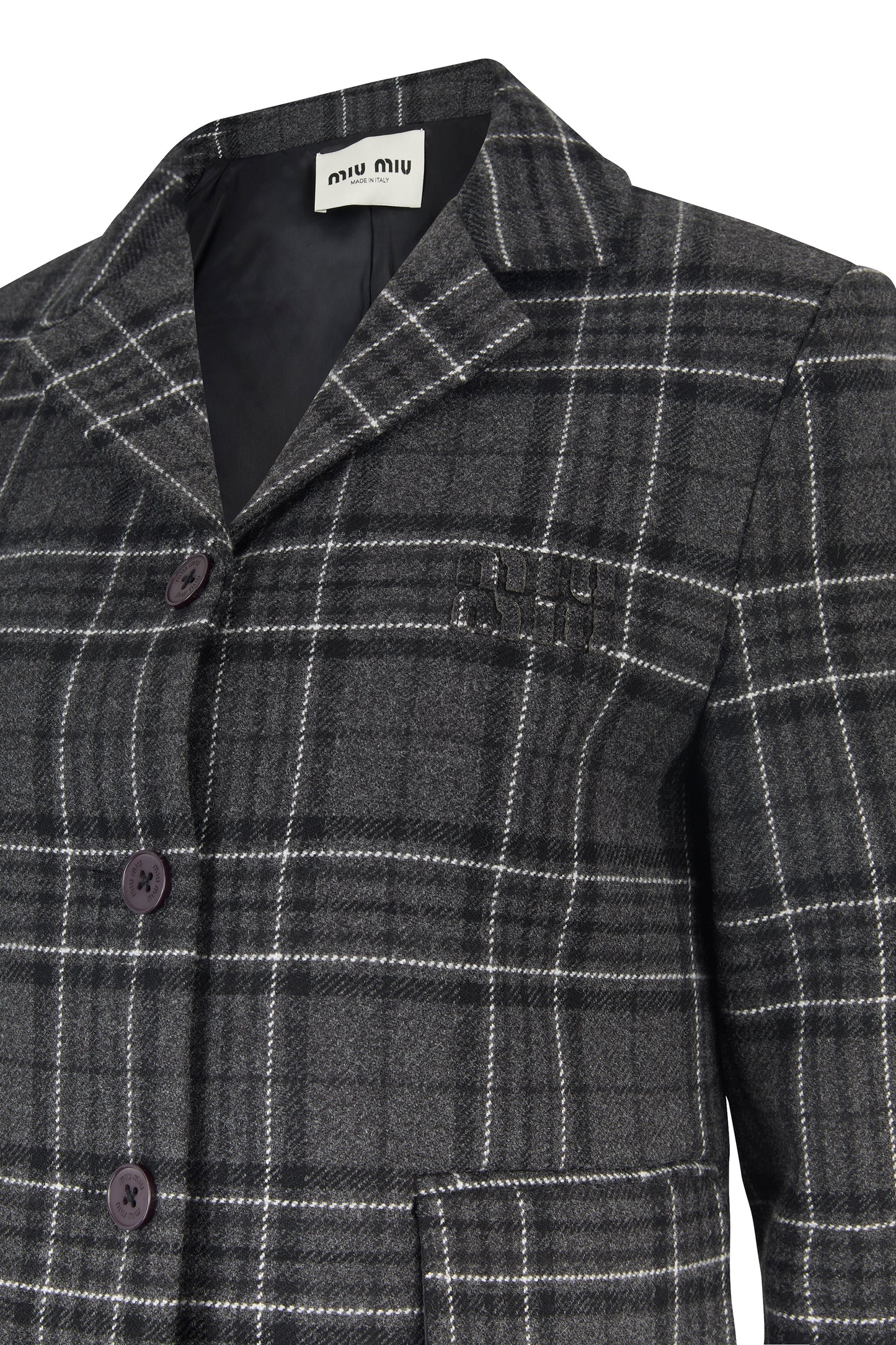 Miu Miu 2000's Grey Wool Cropped Jacket