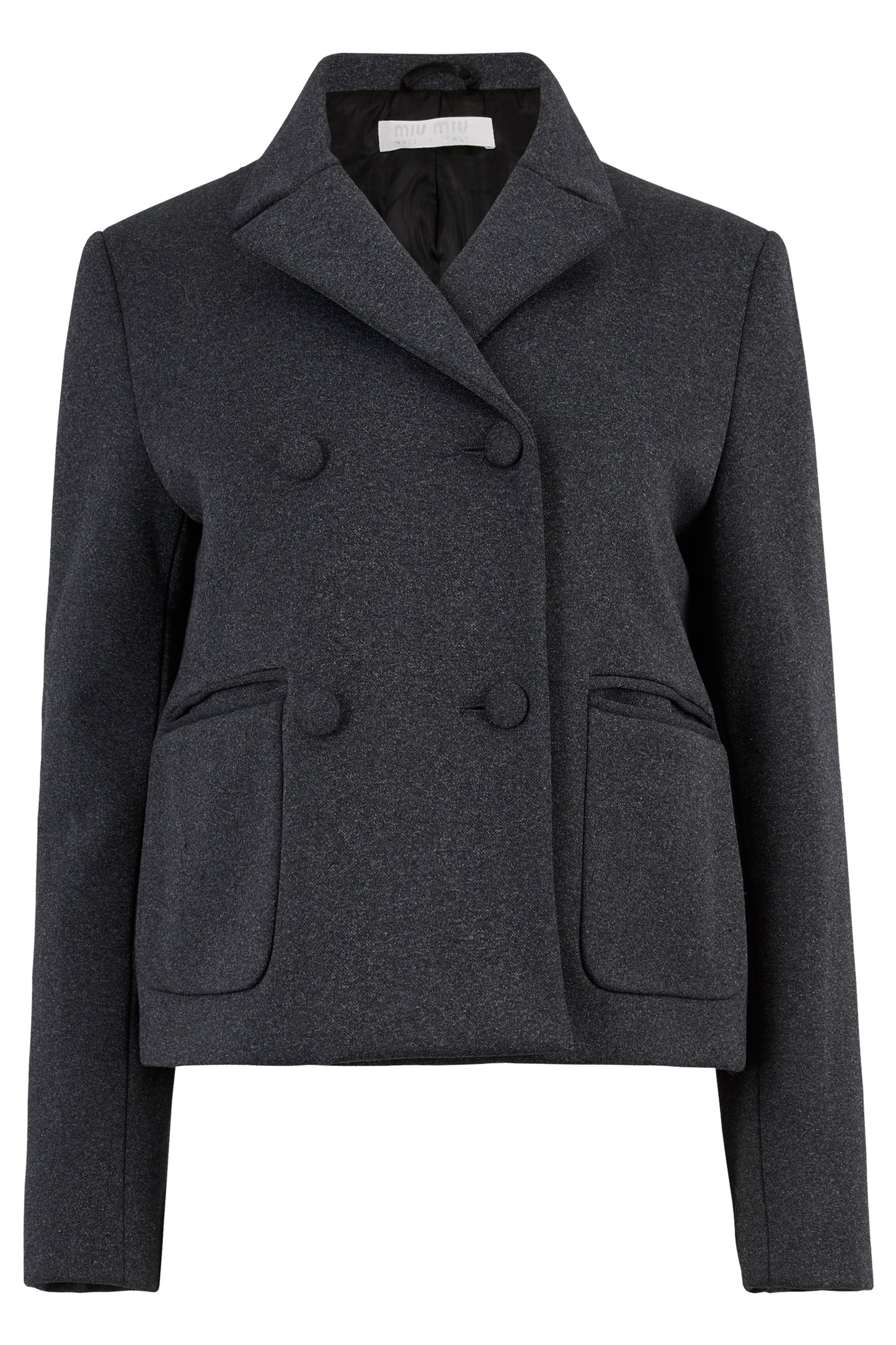 Vintage Miu Miu 1990's Wool Grey Double Breasted Jacket