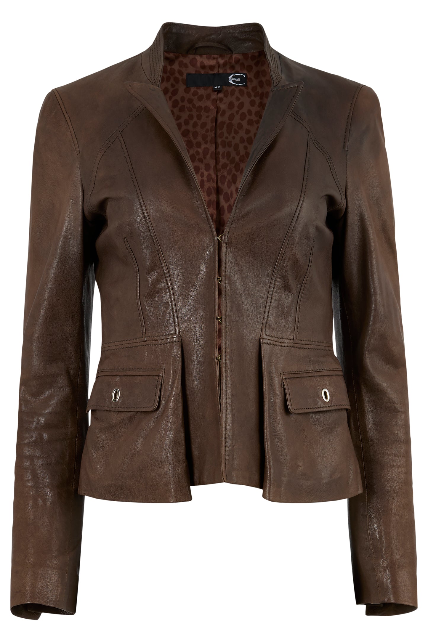 Vintage 2009 Just Cavalli Brown Leather Blazer