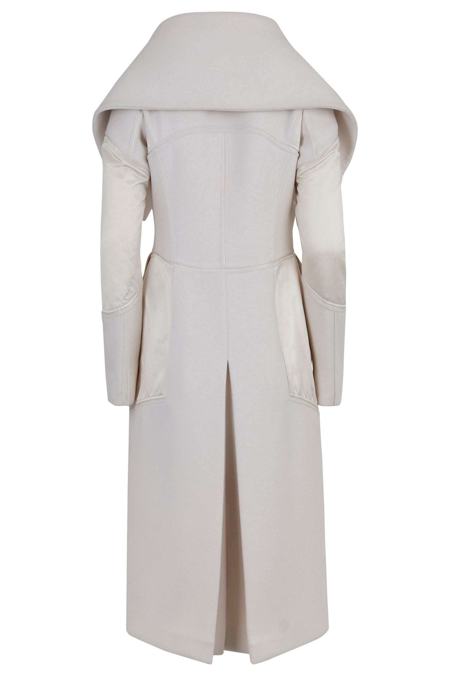 Vintage Gucci F/W 2003 White Angora & Silk Maxi Coat