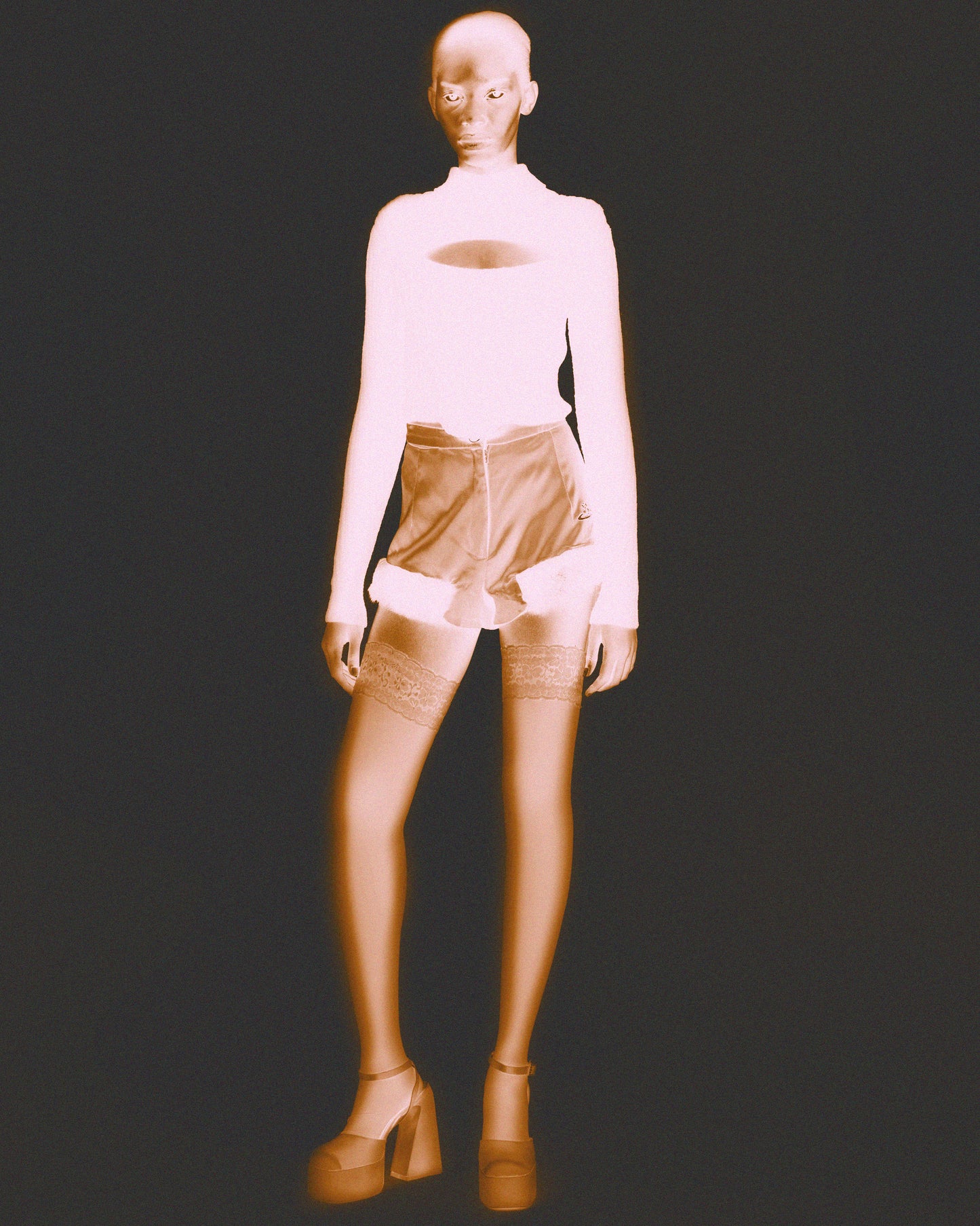 Vintage F/W 1991 'Dressing Up' Faux Fur Satin Shorts
