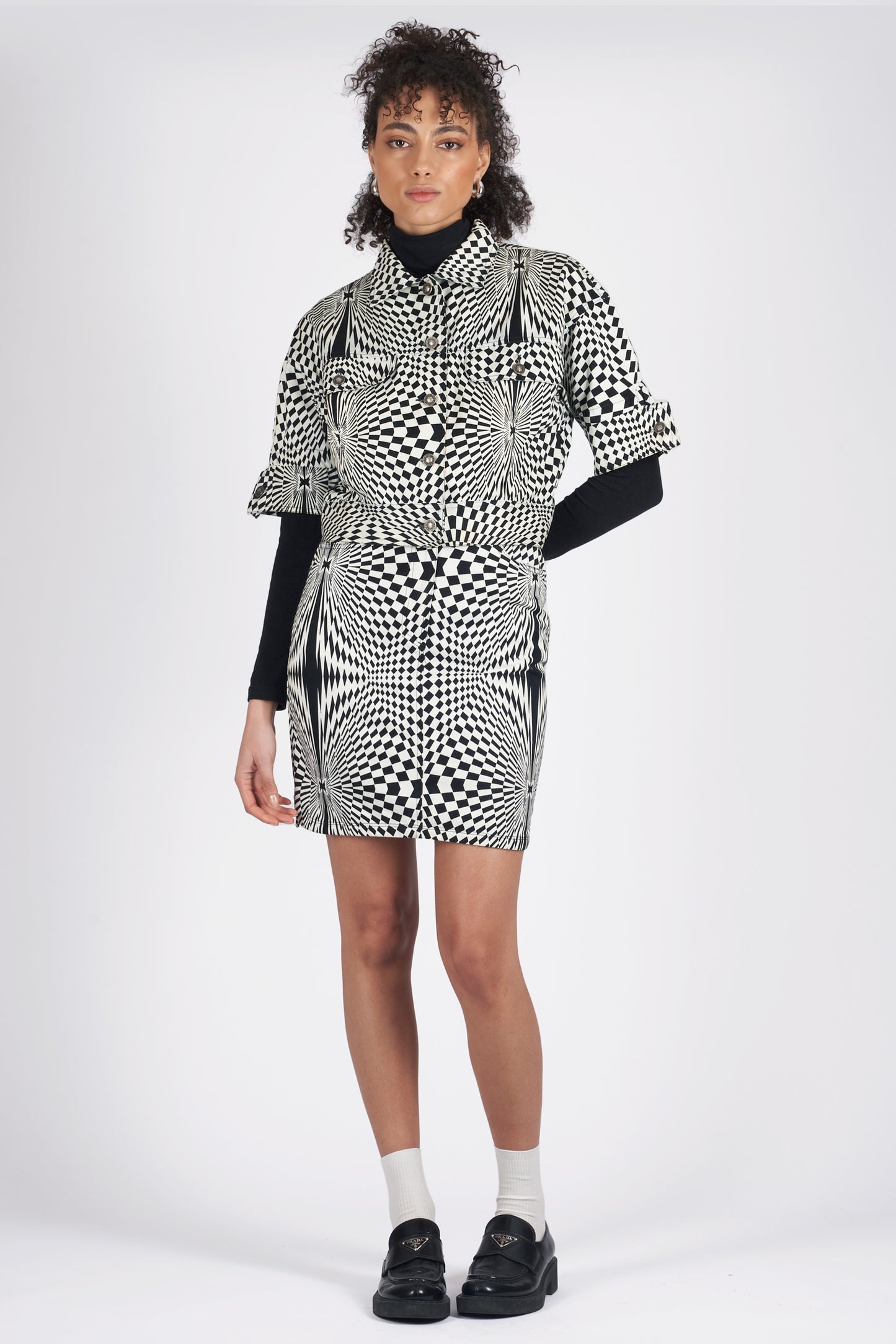 Vintage 1980’s Optical Art Denim Co-ord