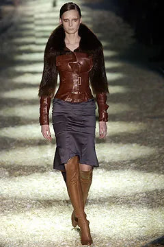 Vintage Gucci By Tom Ford F/W 2003 Leather Fur Jacket