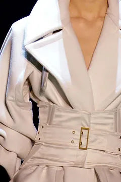 Vintage Gucci F/W 2003 White Angora & Silk Maxi Coat