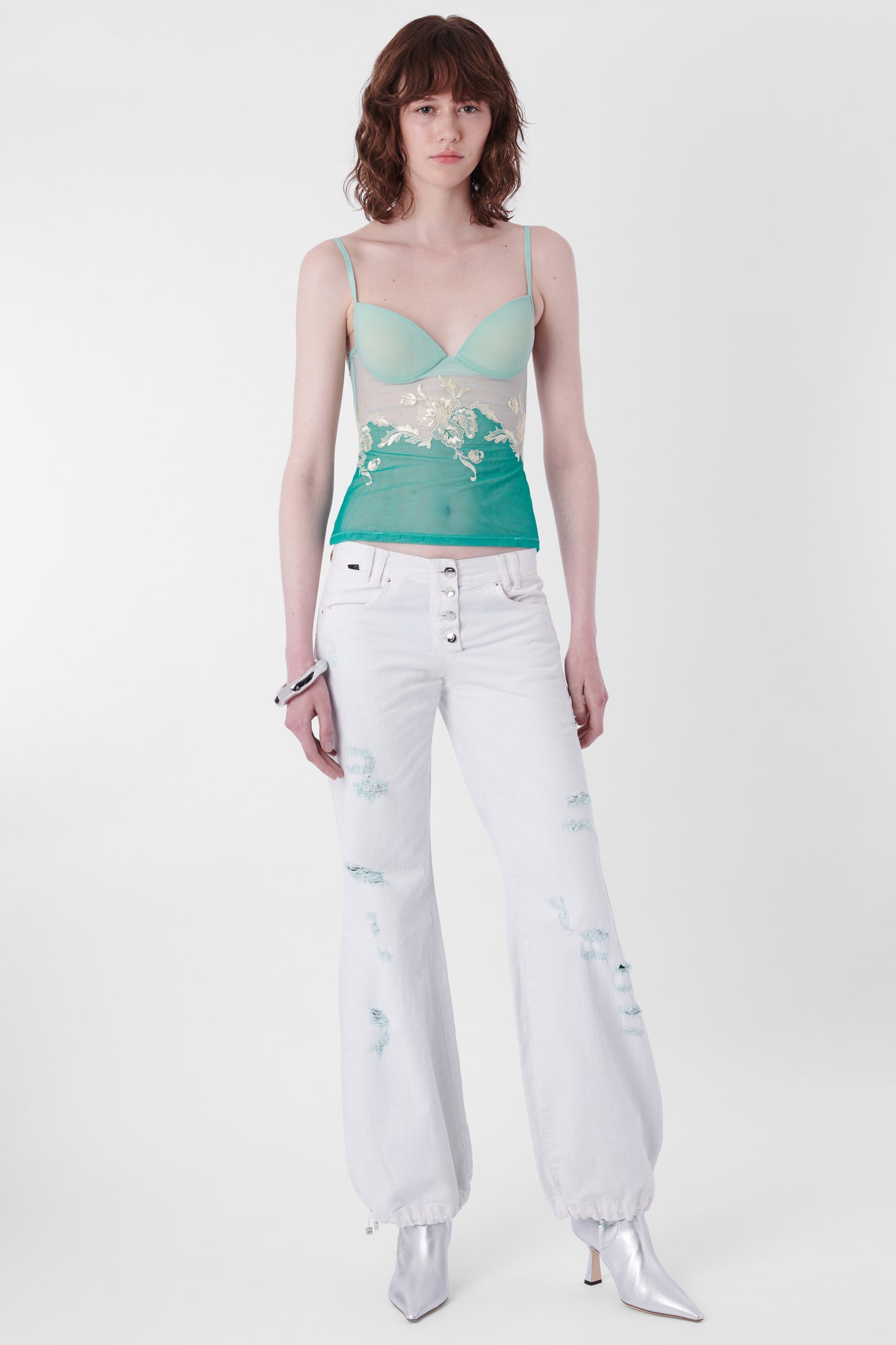 Vintage 1990's Green Corset Top