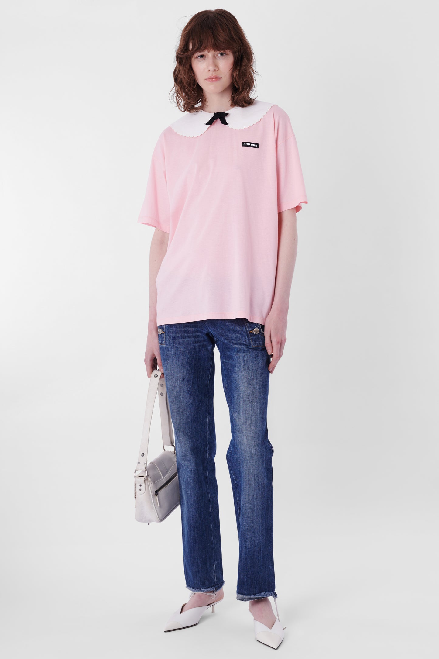 Pink T-Shirt With Collar