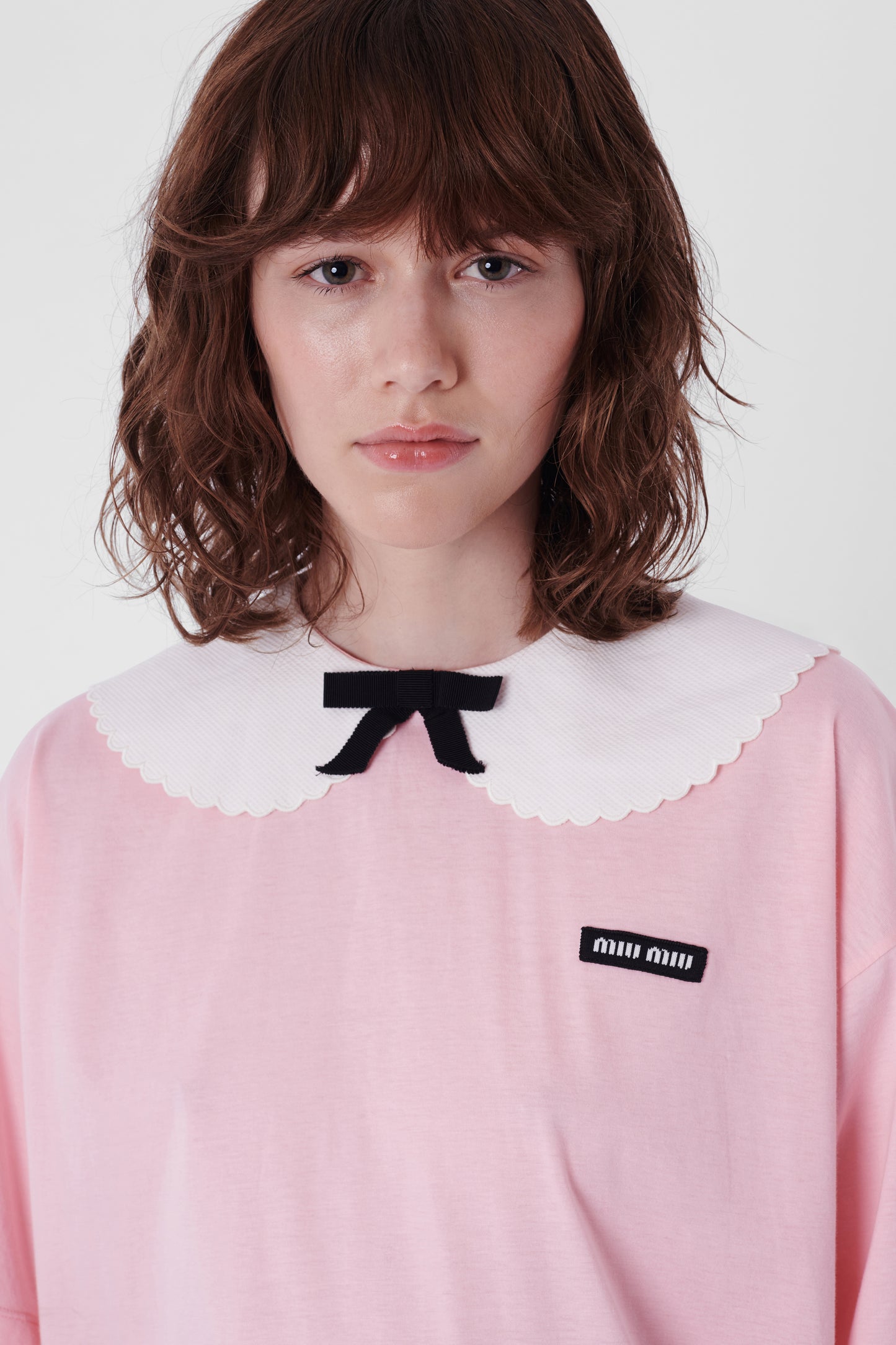 Pink T-Shirt With Collar
