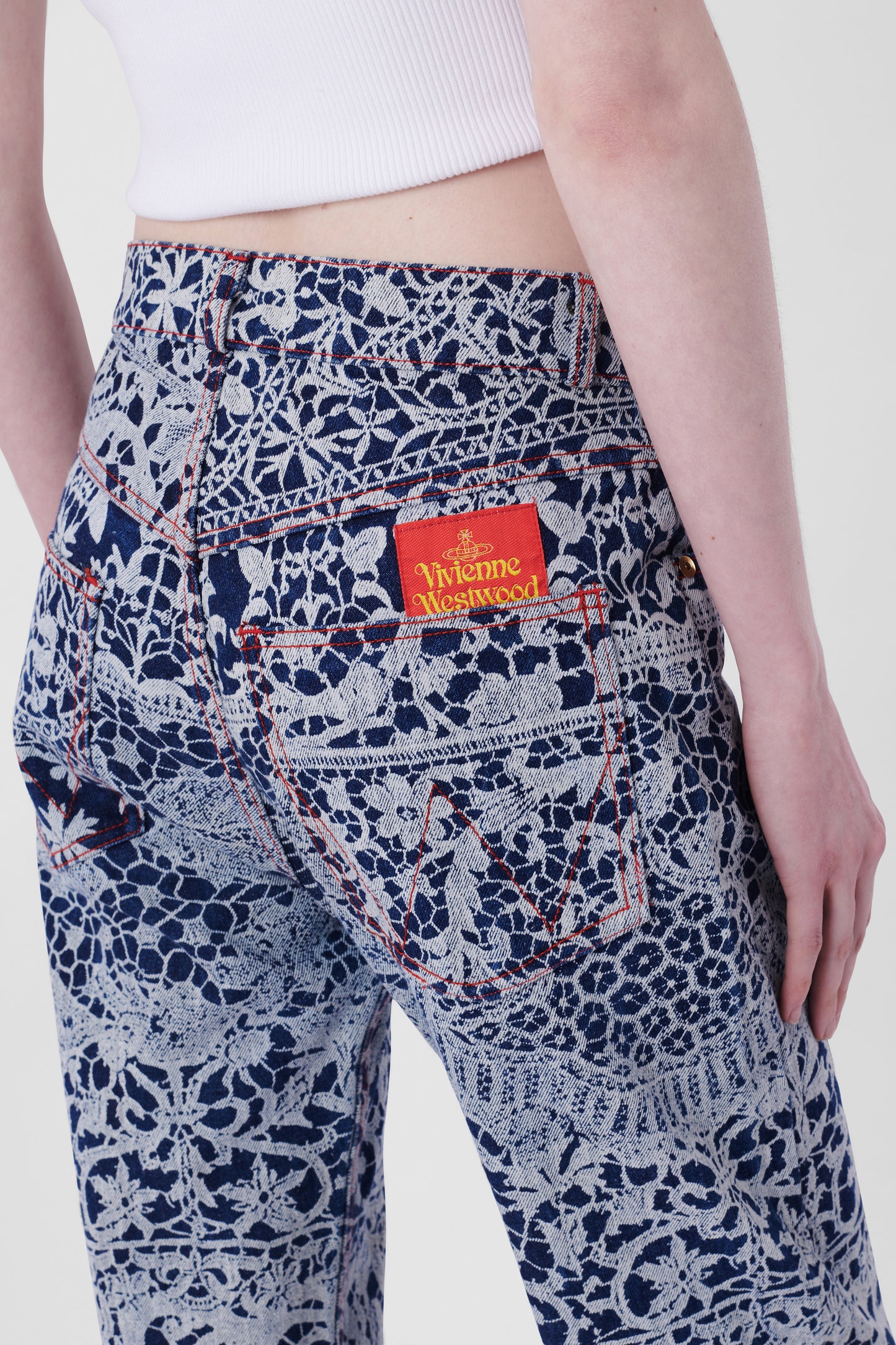 Vintage F/W 1992 'Always On Camera' Lace Print Jeans