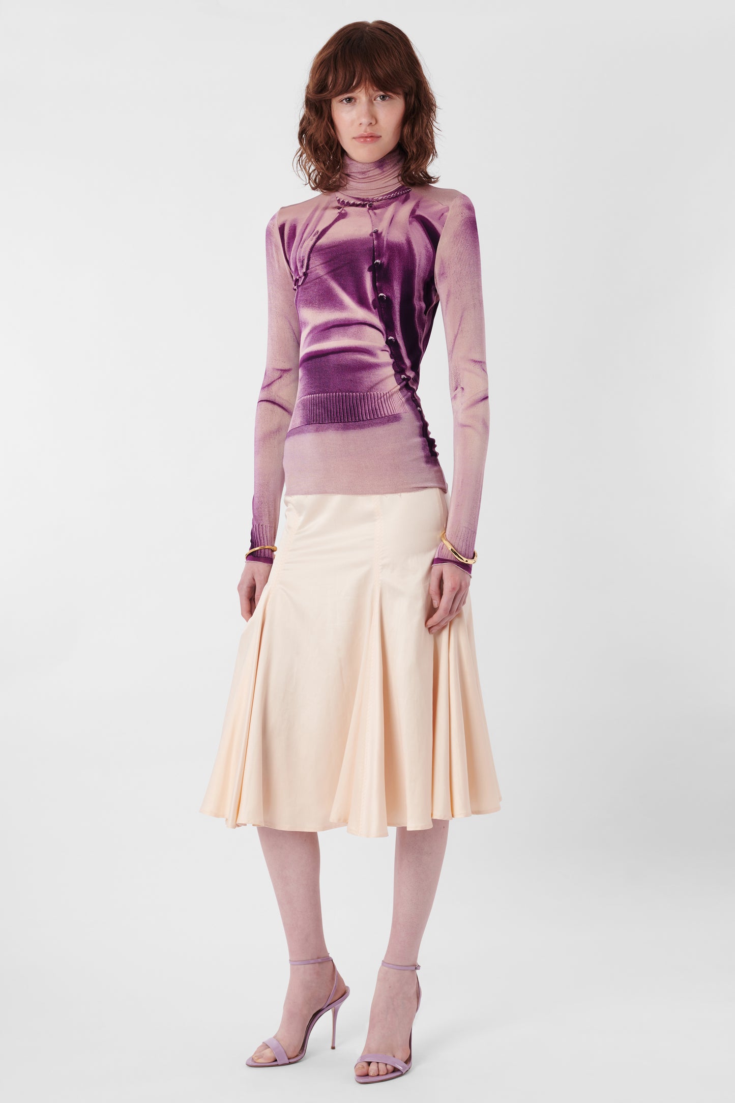 Vintage 2004 Trompe L'oeil Purple Turtleneck
