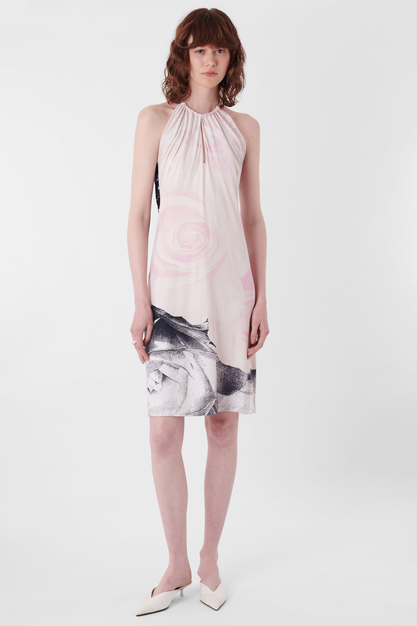 Vintage S/S 2000's Halter Neck Flower Print Dress