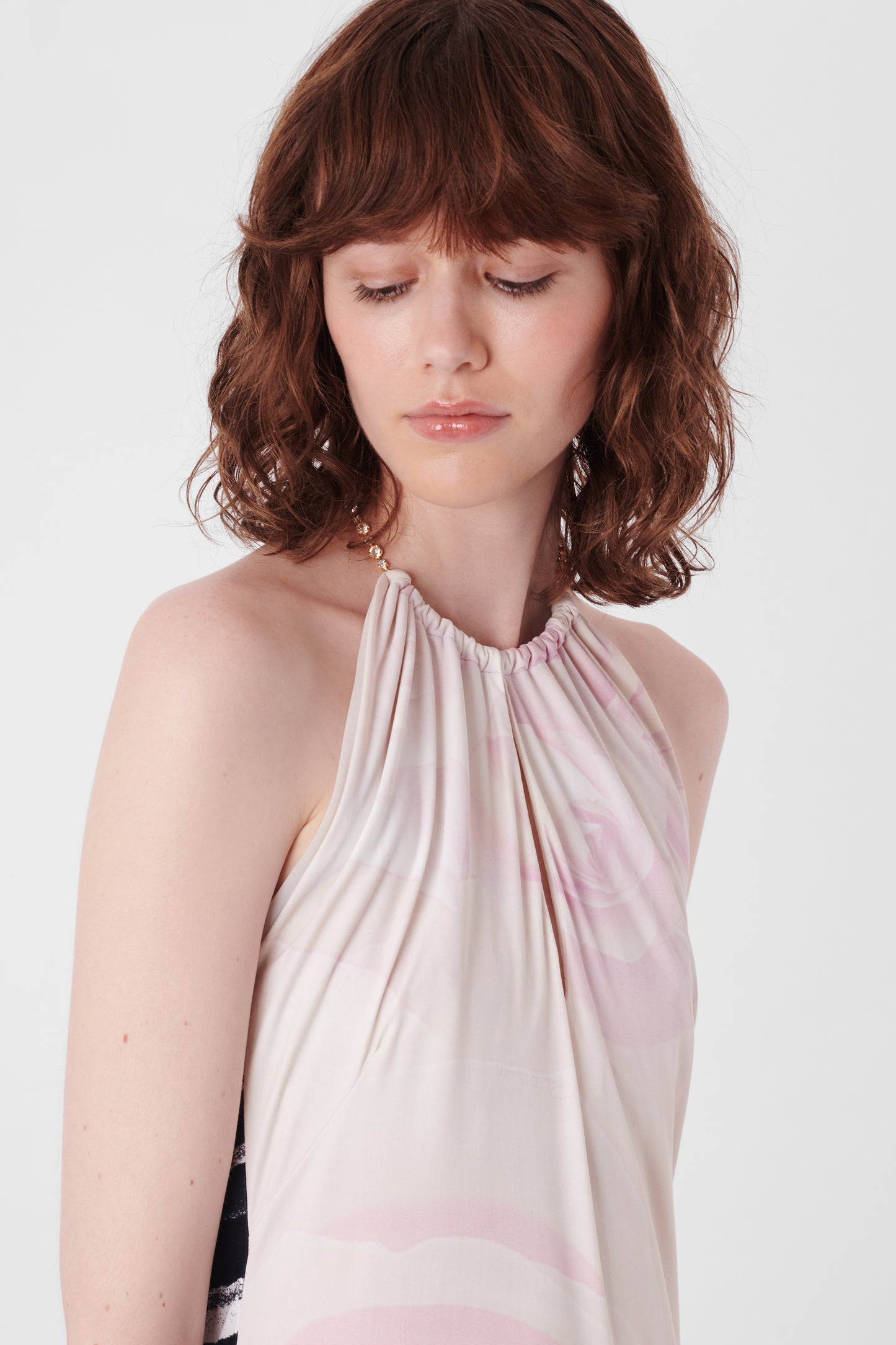Vintage S/S 2000's Halter Neck Flower Print Dress