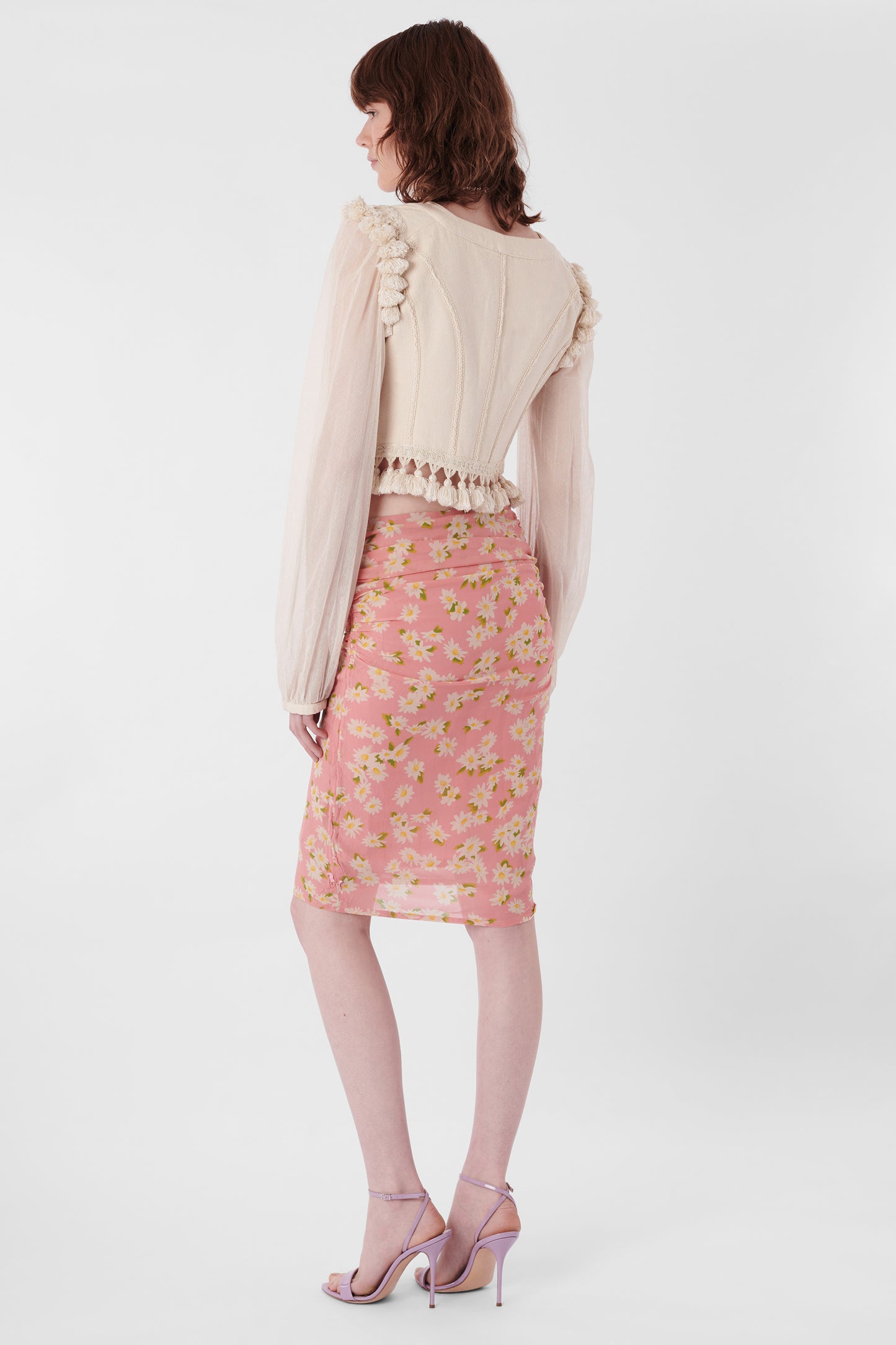 2000's Ruched Floral Skirt