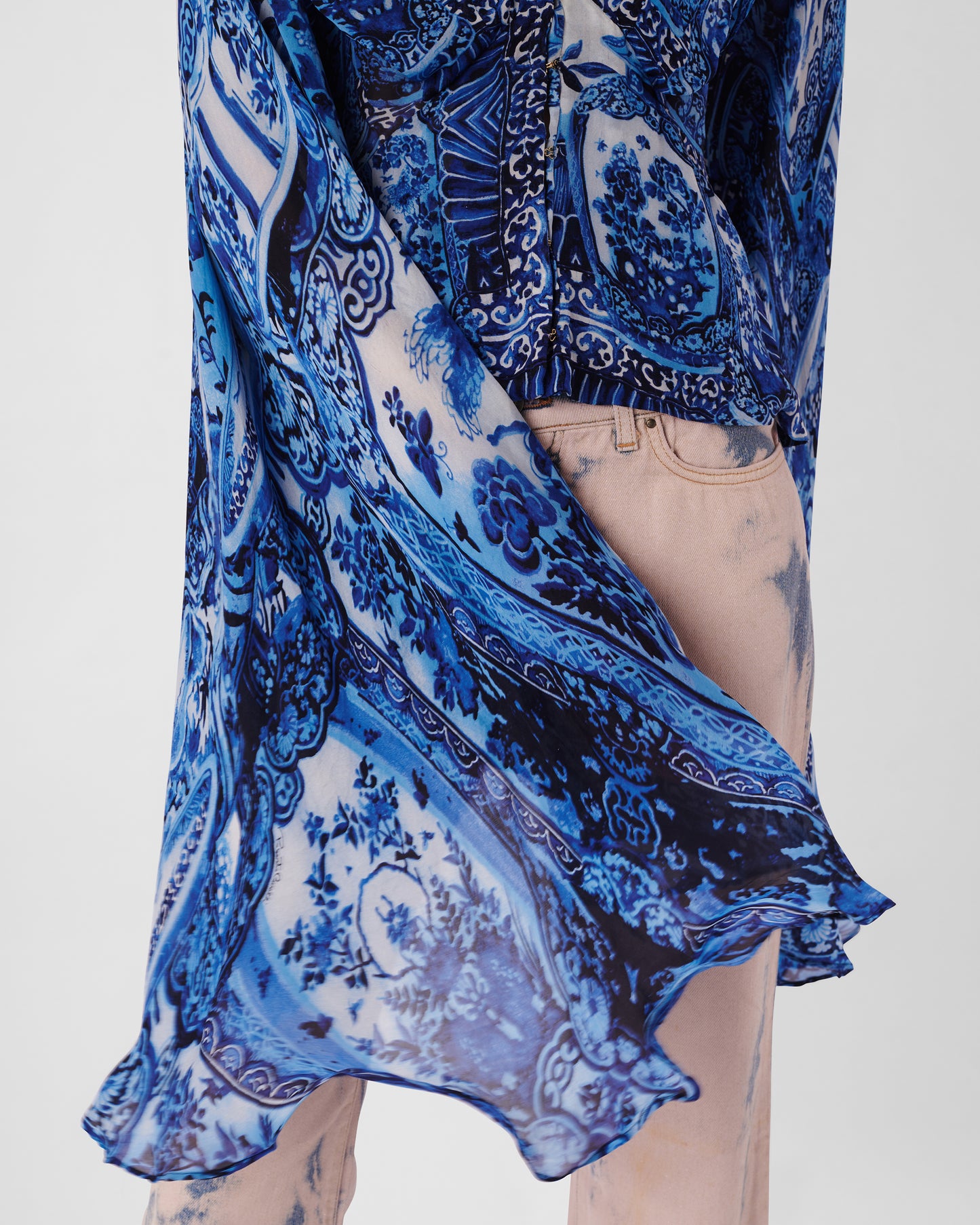 F/W 2005 Runway Chinoiserie Dragon Silk Blouse