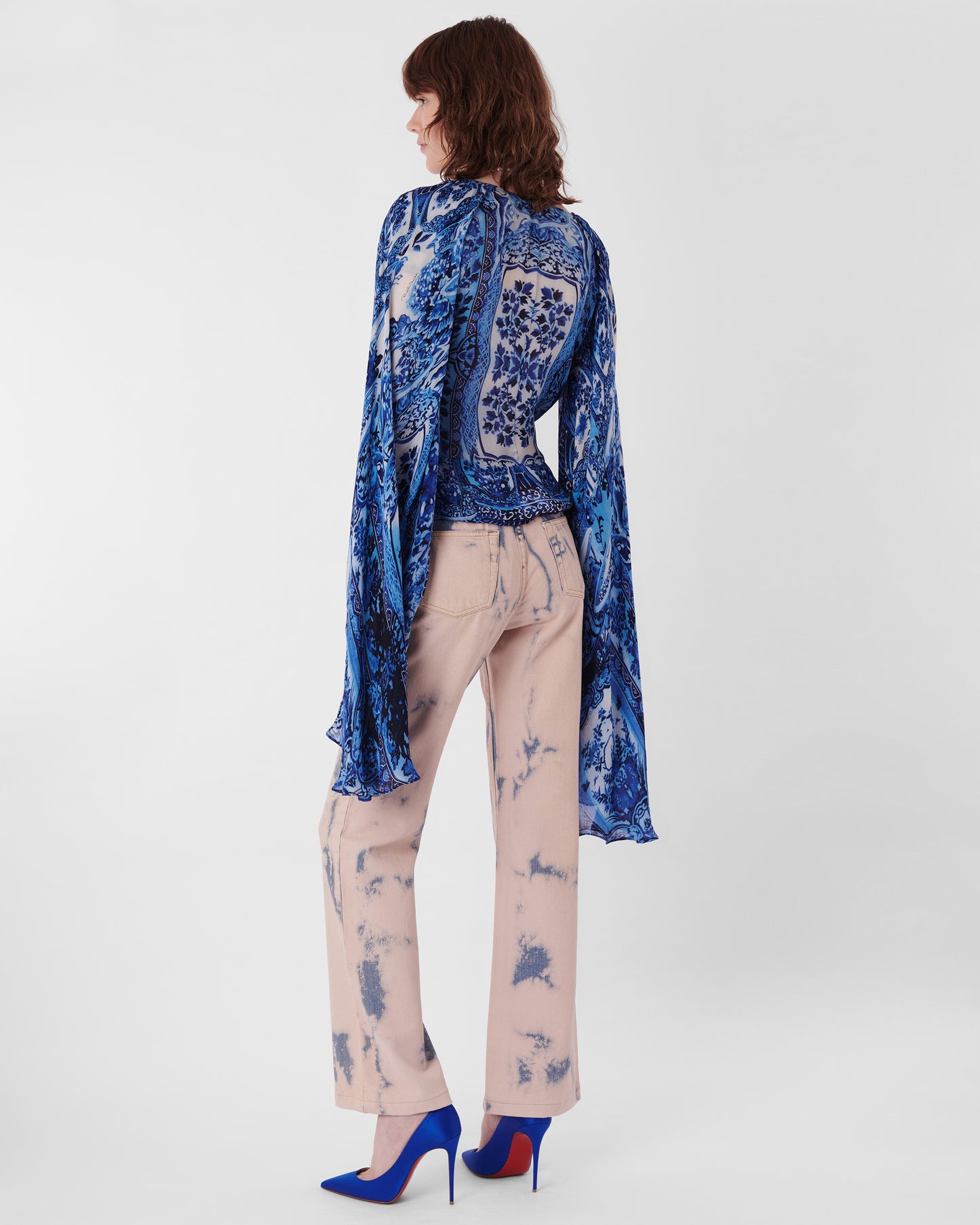 F/W 2005 Runway Chinoiserie Dragon Silk Blouse