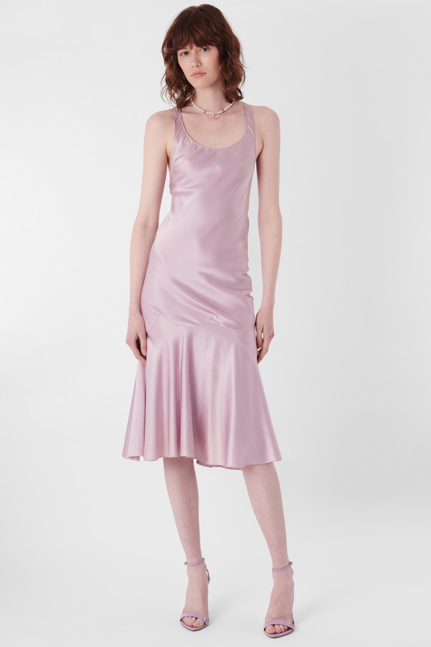 Vintage S/S 2004 Lilac Silk Midi Dress