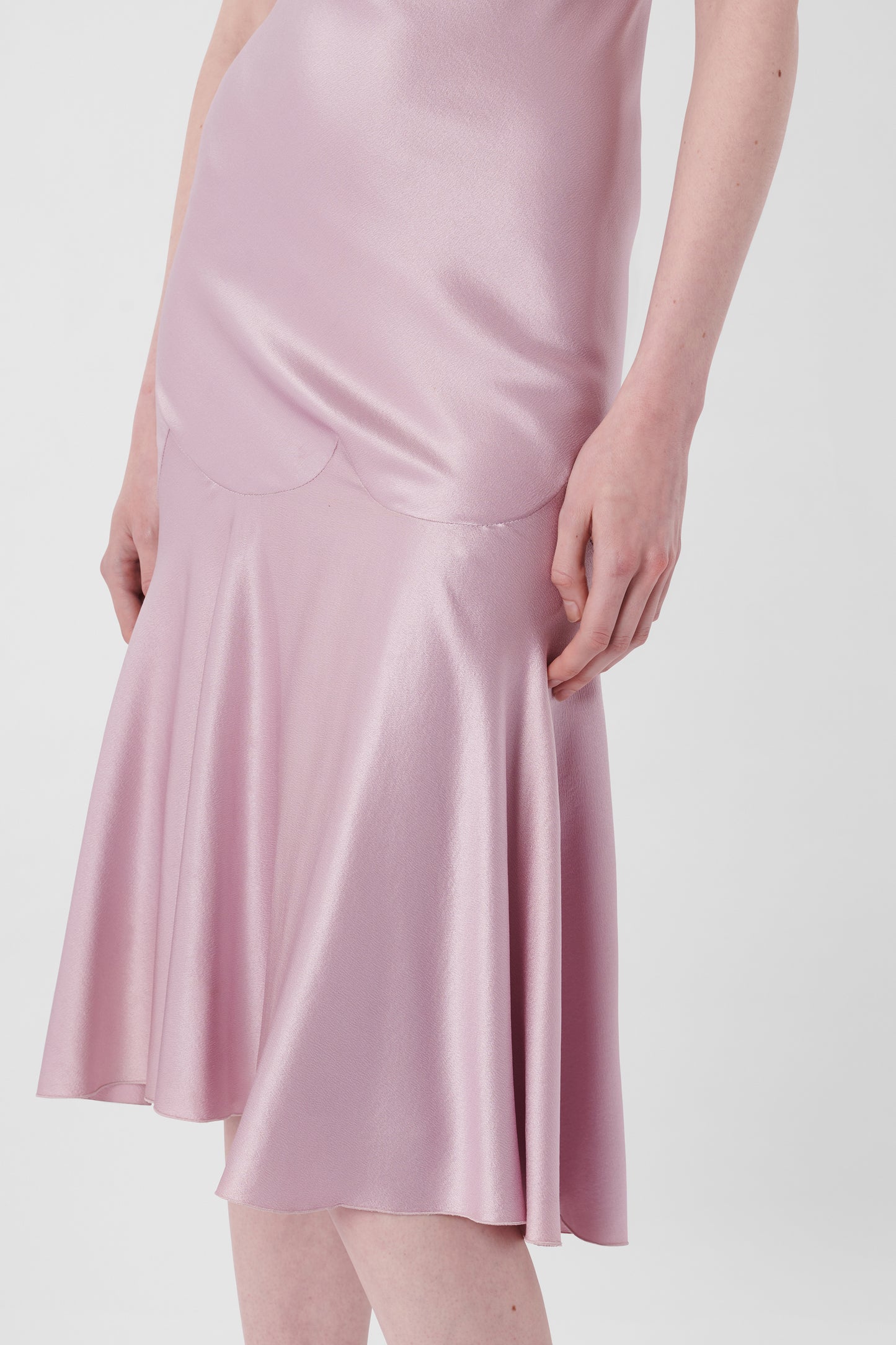 Vintage S/S 2004 Lilac Silk Midi Dress