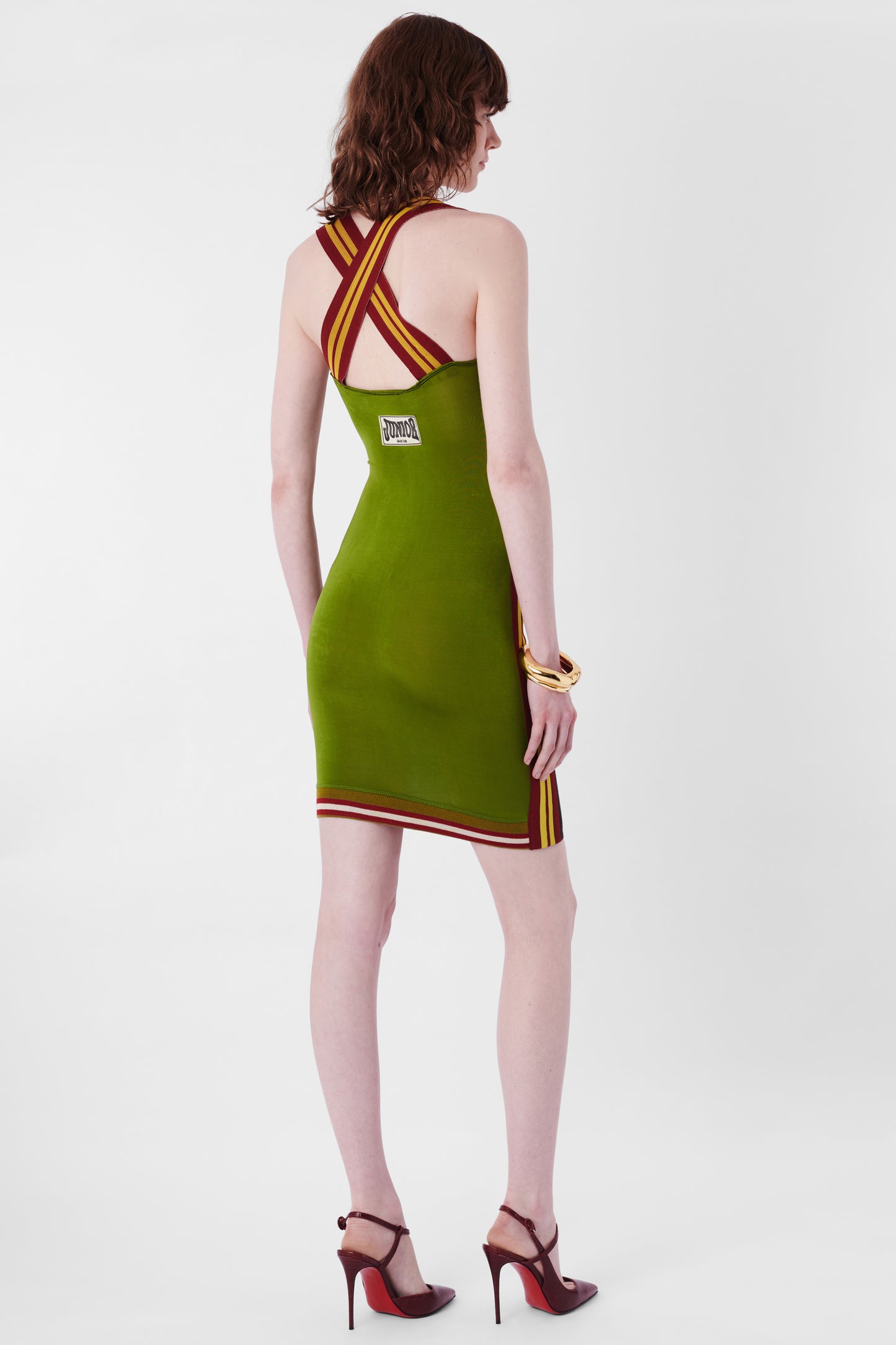 Vintage 1989 Colorblock Corset Dress