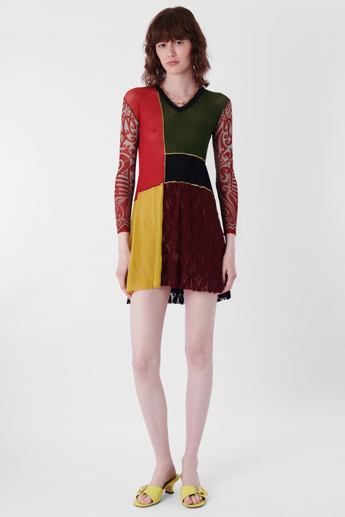 Vintage S/S 1994 Les Tatouages Mesh Mini Dress