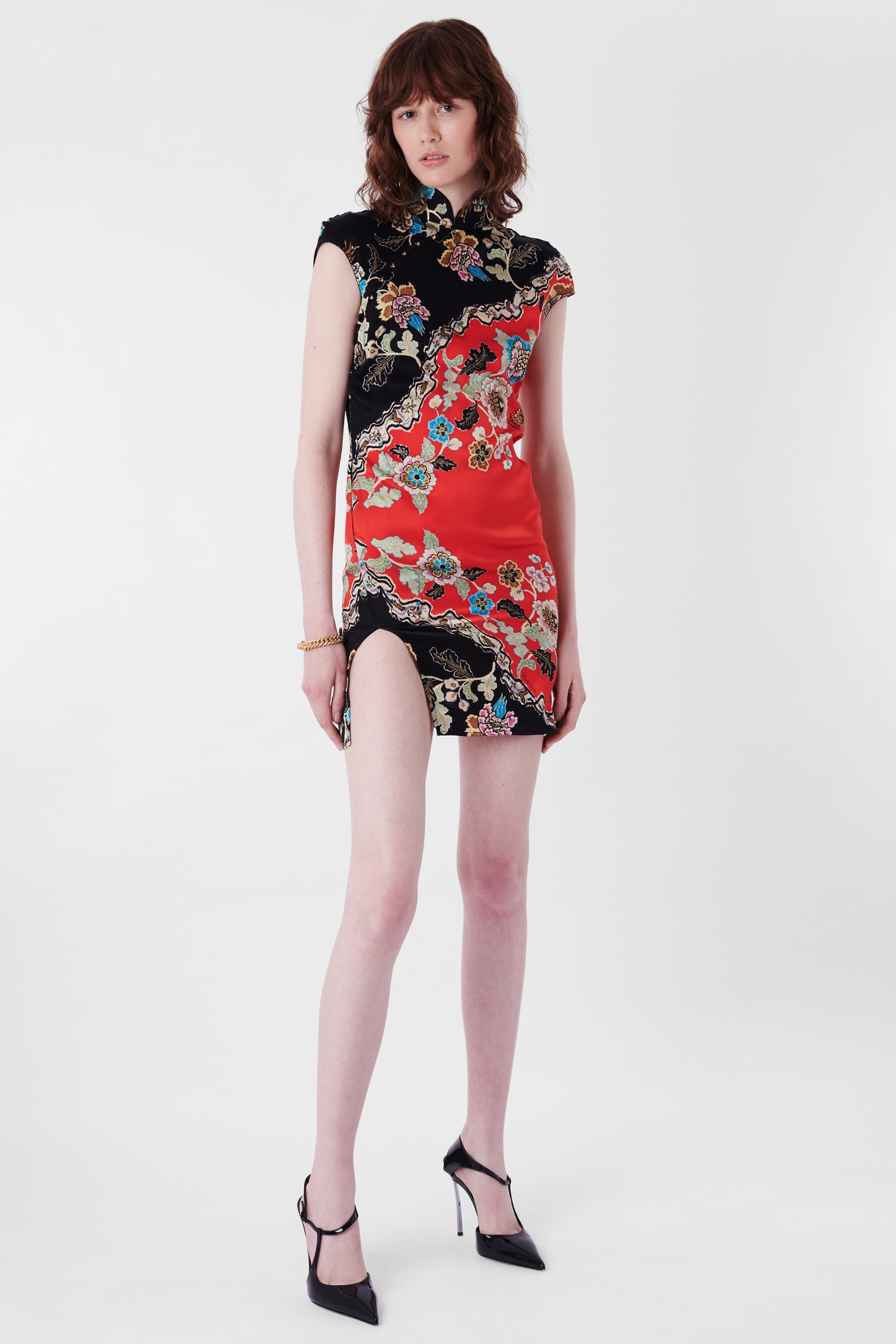 Vintage S/S 2003 Runway Chinoiserie Print Mini Dress