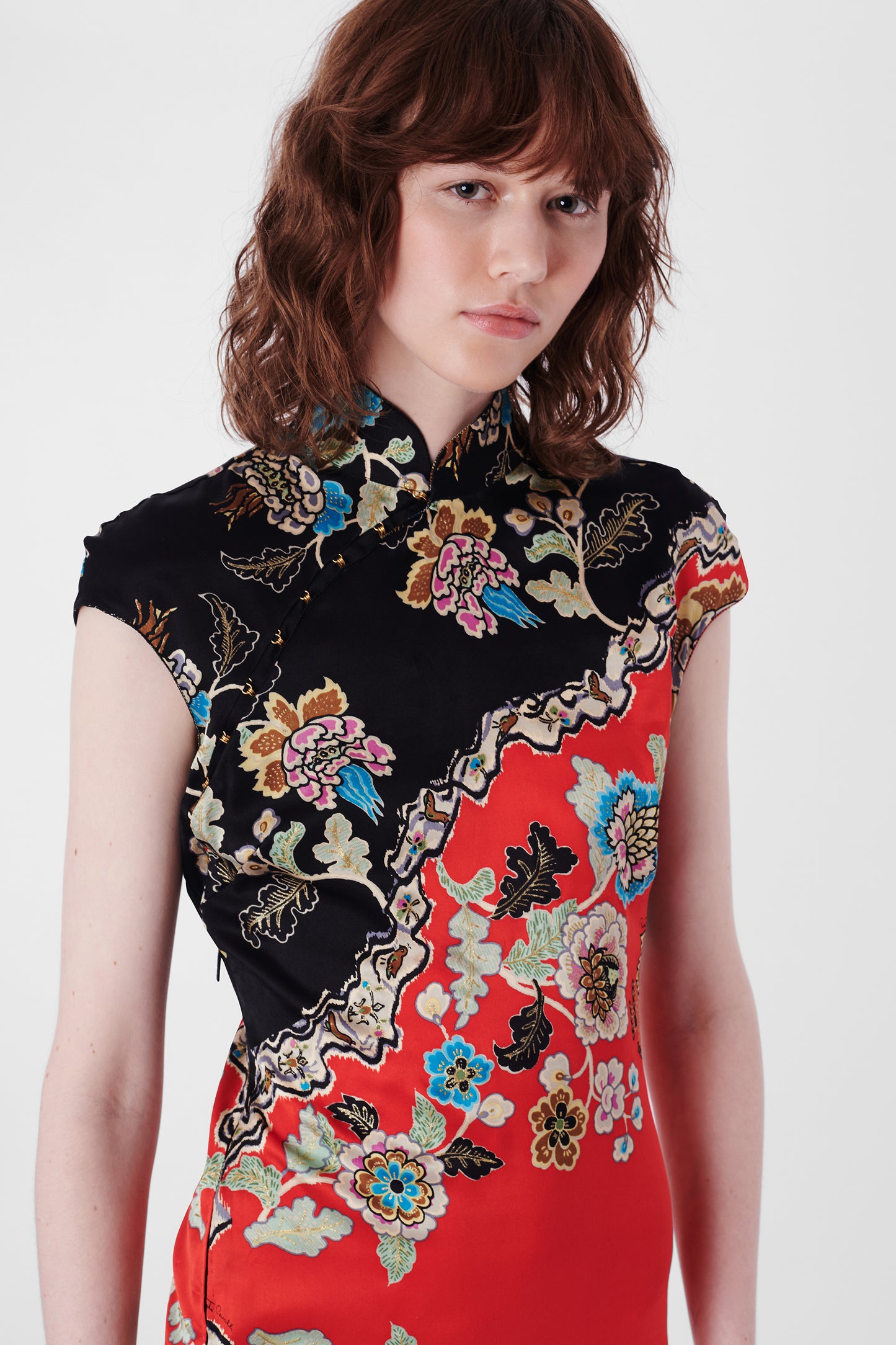 Vintage S/S 2003 Runway Chinoiserie Print Mini Dress