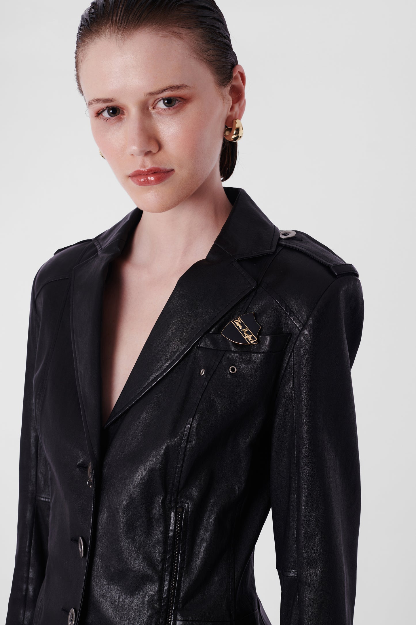 Vintage F/W 2003 Black Leather Blazer