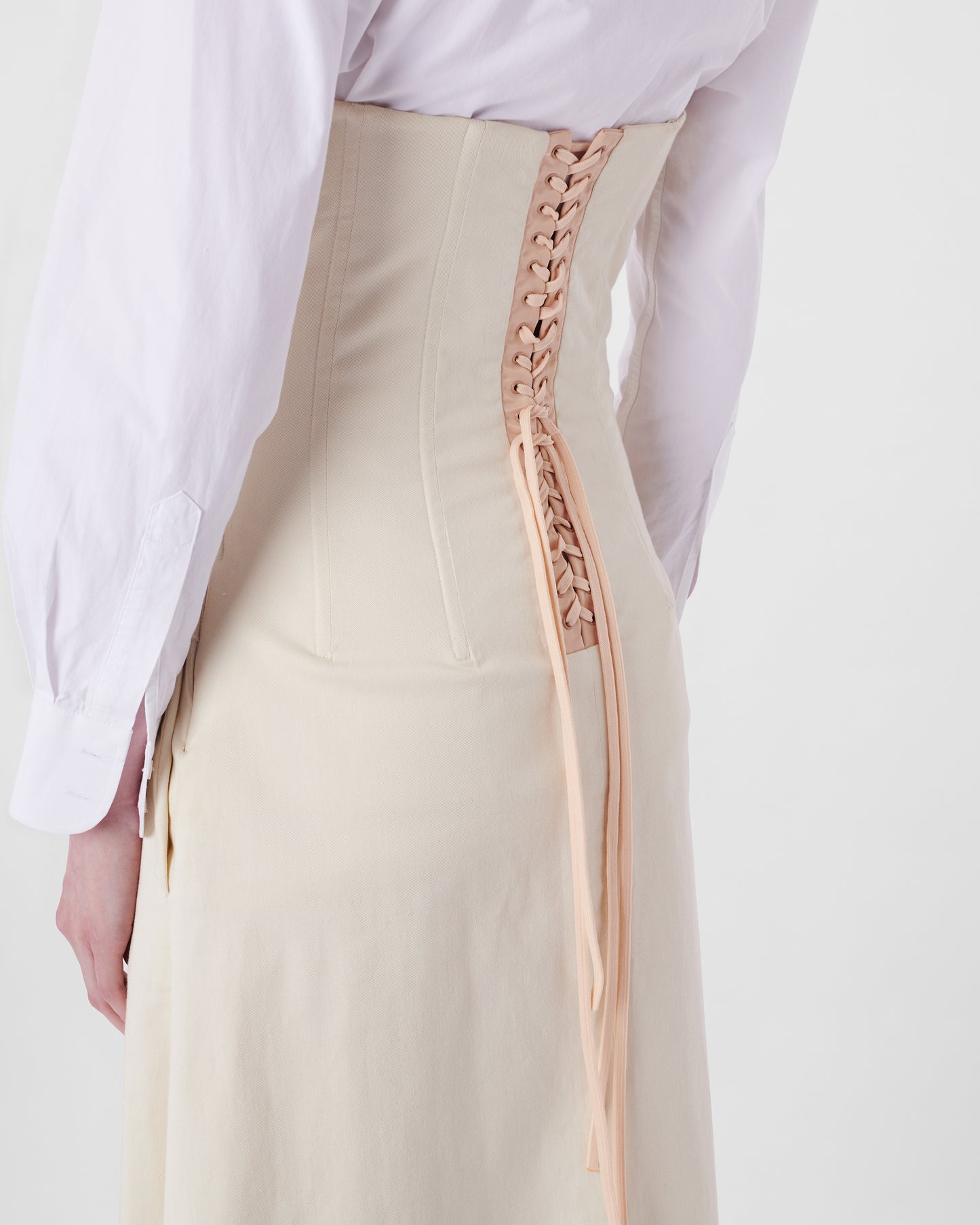 Vintage S/S 2002 Strapless Cream Corset Dress
