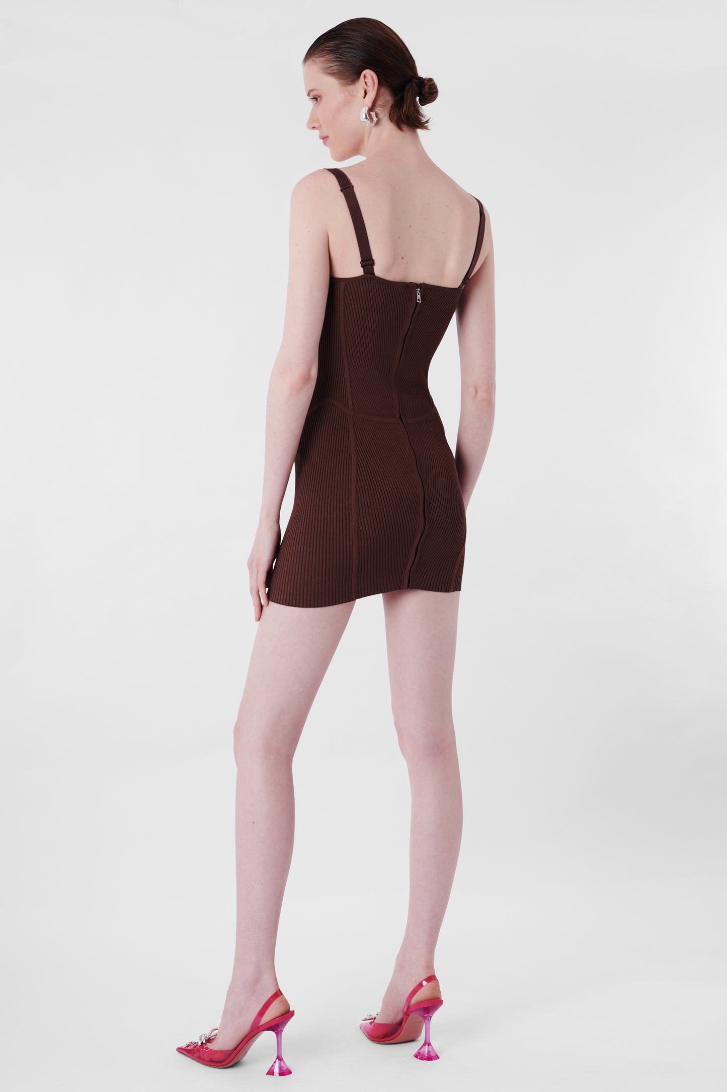 Vintage 1990's Brown knit Corset Dress