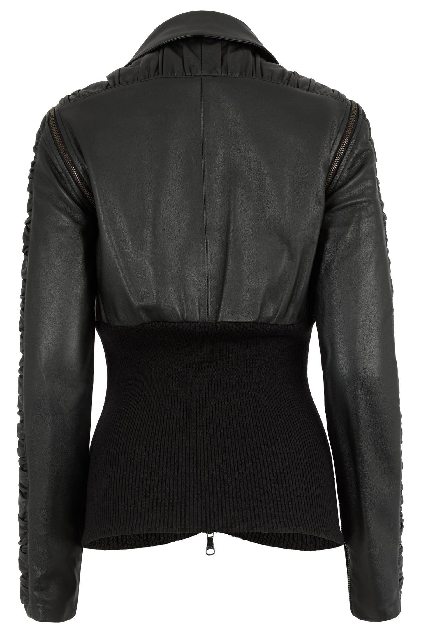 Vintage D&G 2003 Double Zip Black Leather Jacket