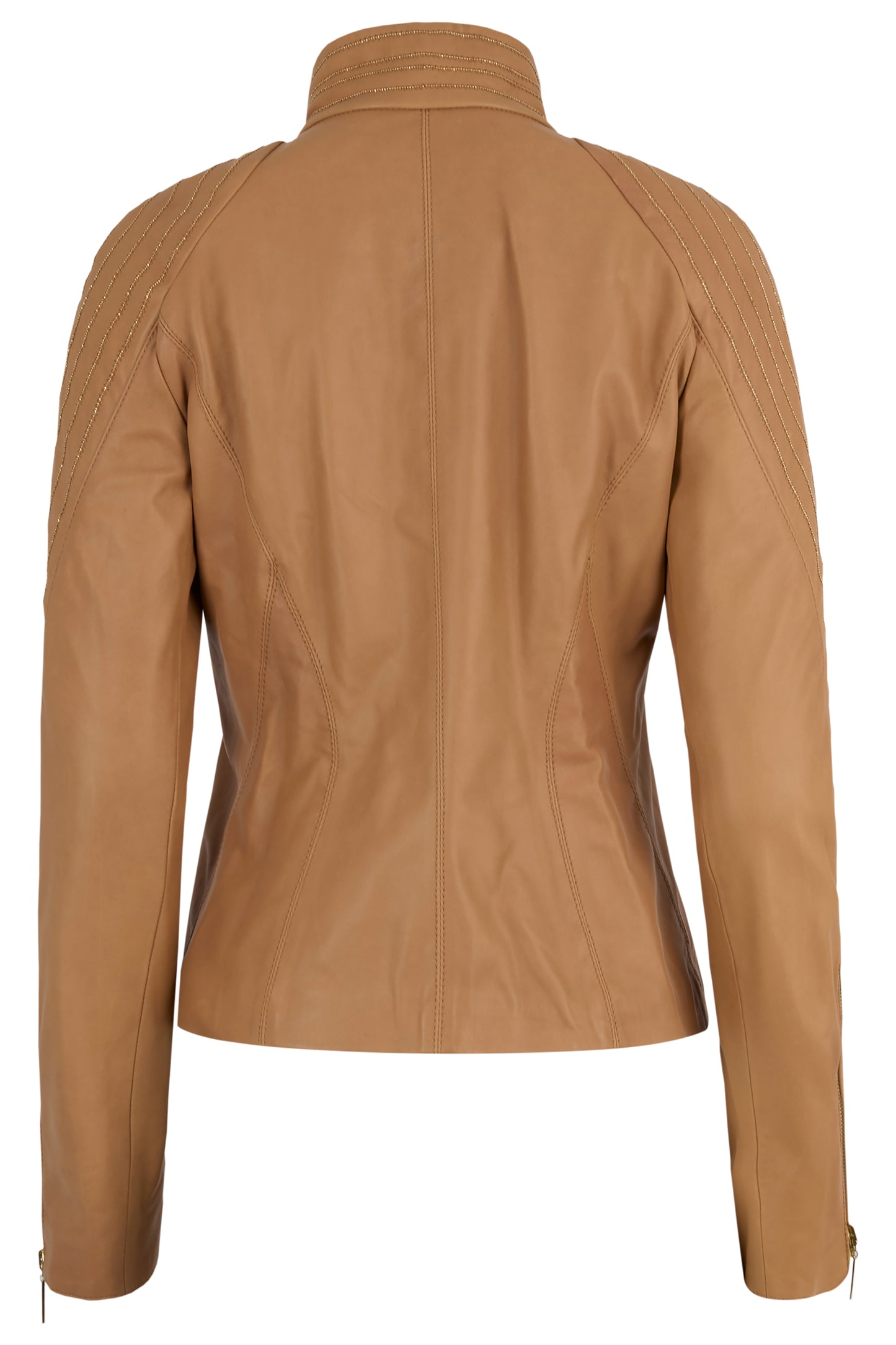 Roberto Cavalli Soft Tan Leather Jacket