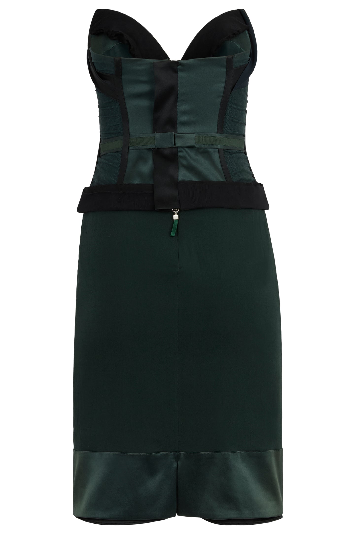 Vintage F/W 2003 Bustier Silk Green Dress