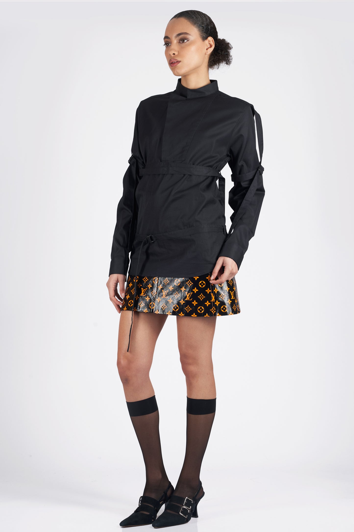 Bondage Style Black Shirt