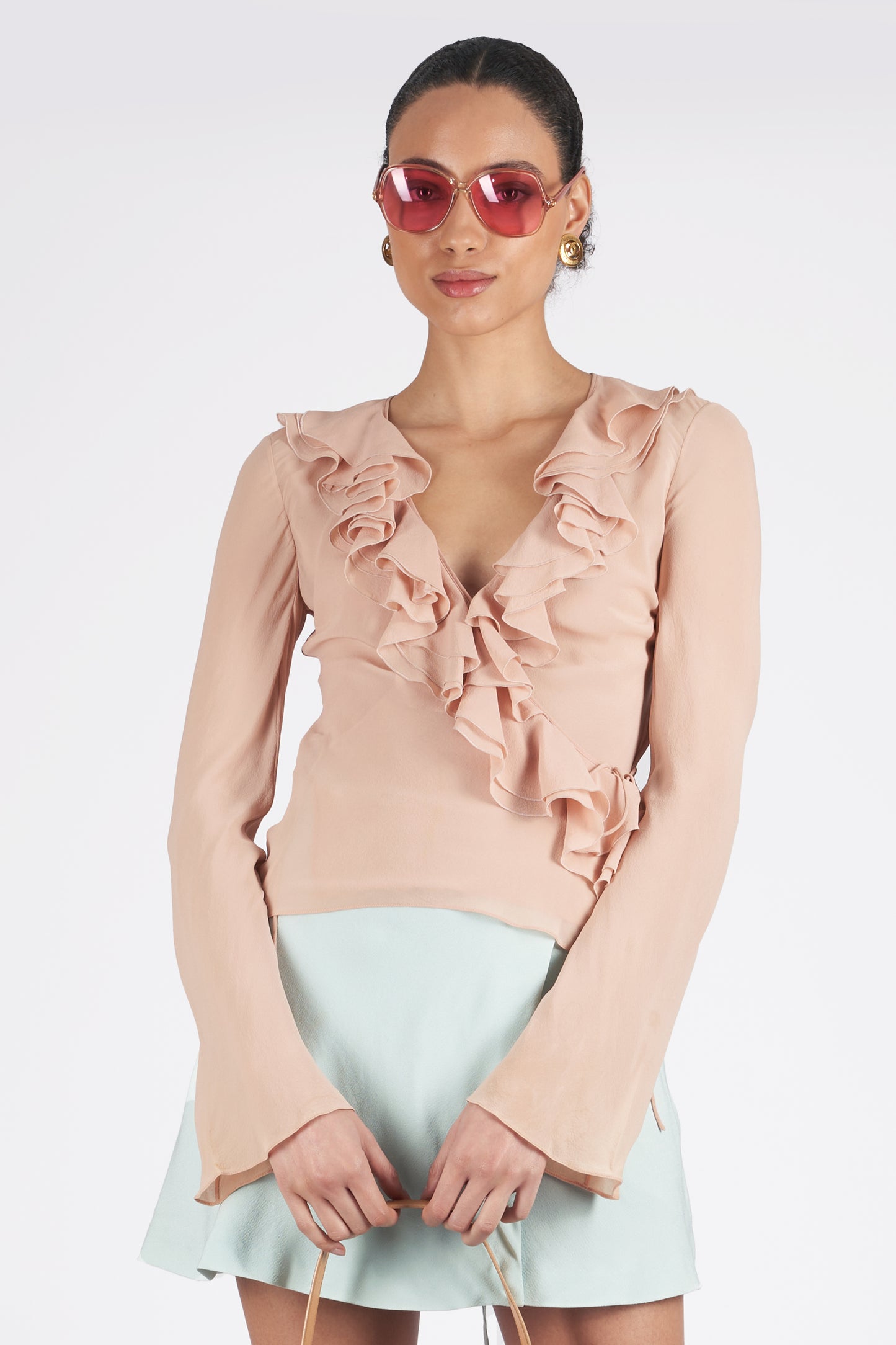 Vintage 2000’s Peach Silk Blouse
