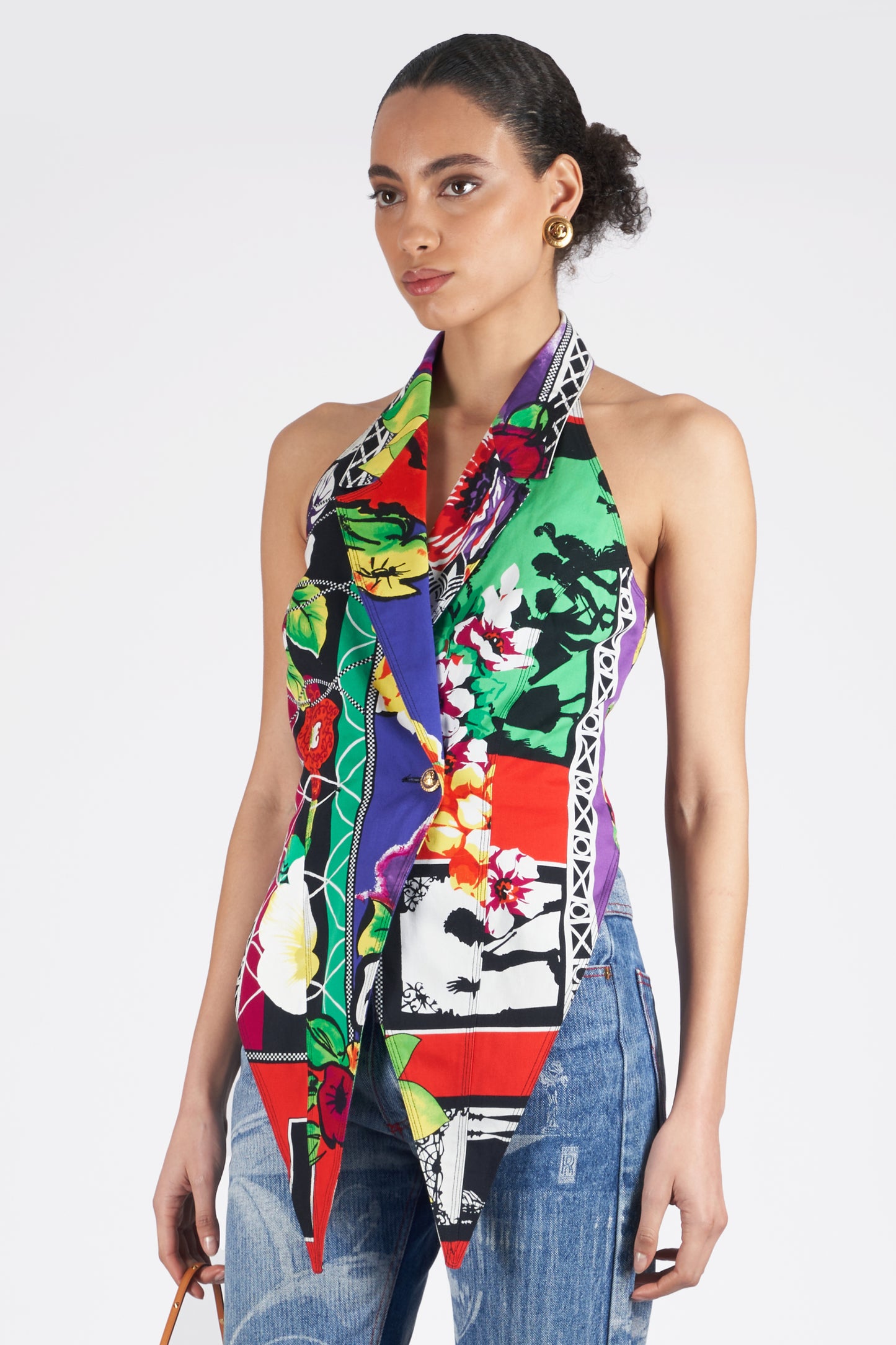 Vintage S/S 1993 Pop Floral Halterneck