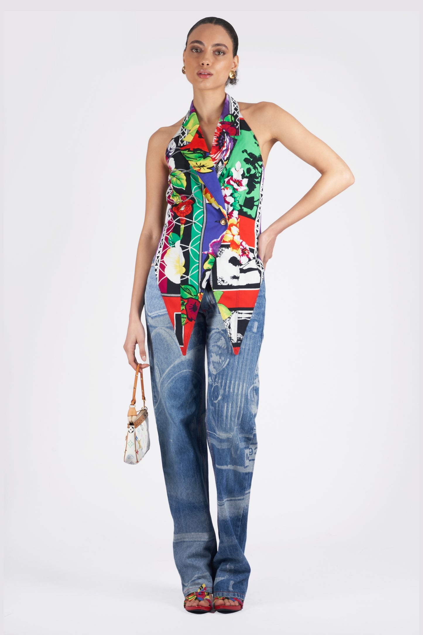 Vintage S/S 1993 Pop Floral Halterneck